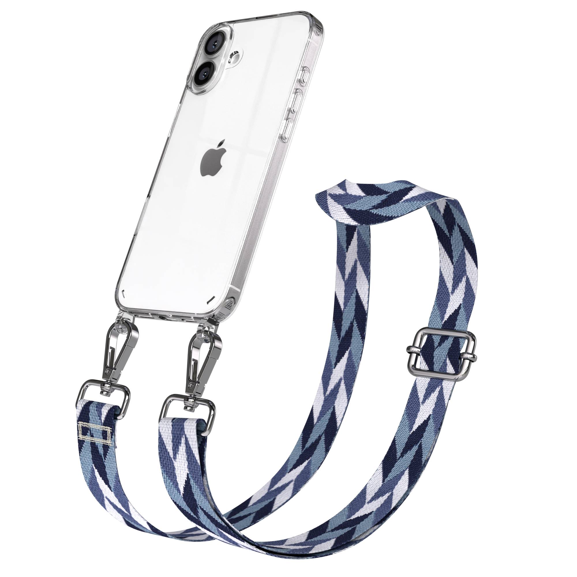 iPhone 16 Plus Handykette mit Boho Band und verstellbarem Trageriemen