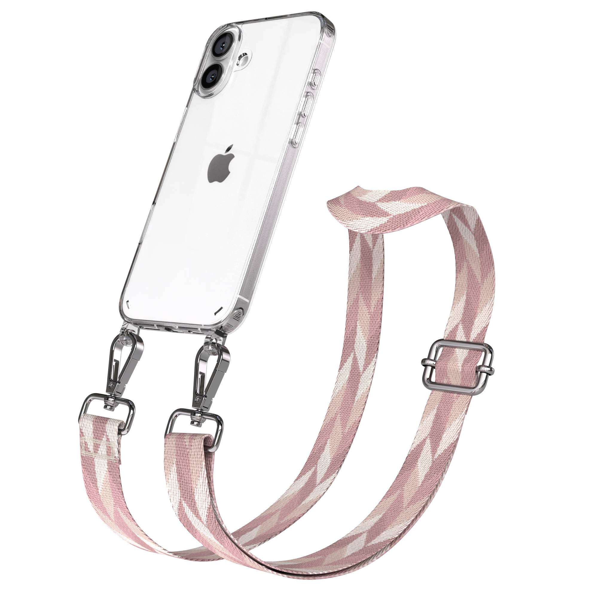 iPhone 16 Plus Handykette mit Boho Band und verstellbarem Trageriemen