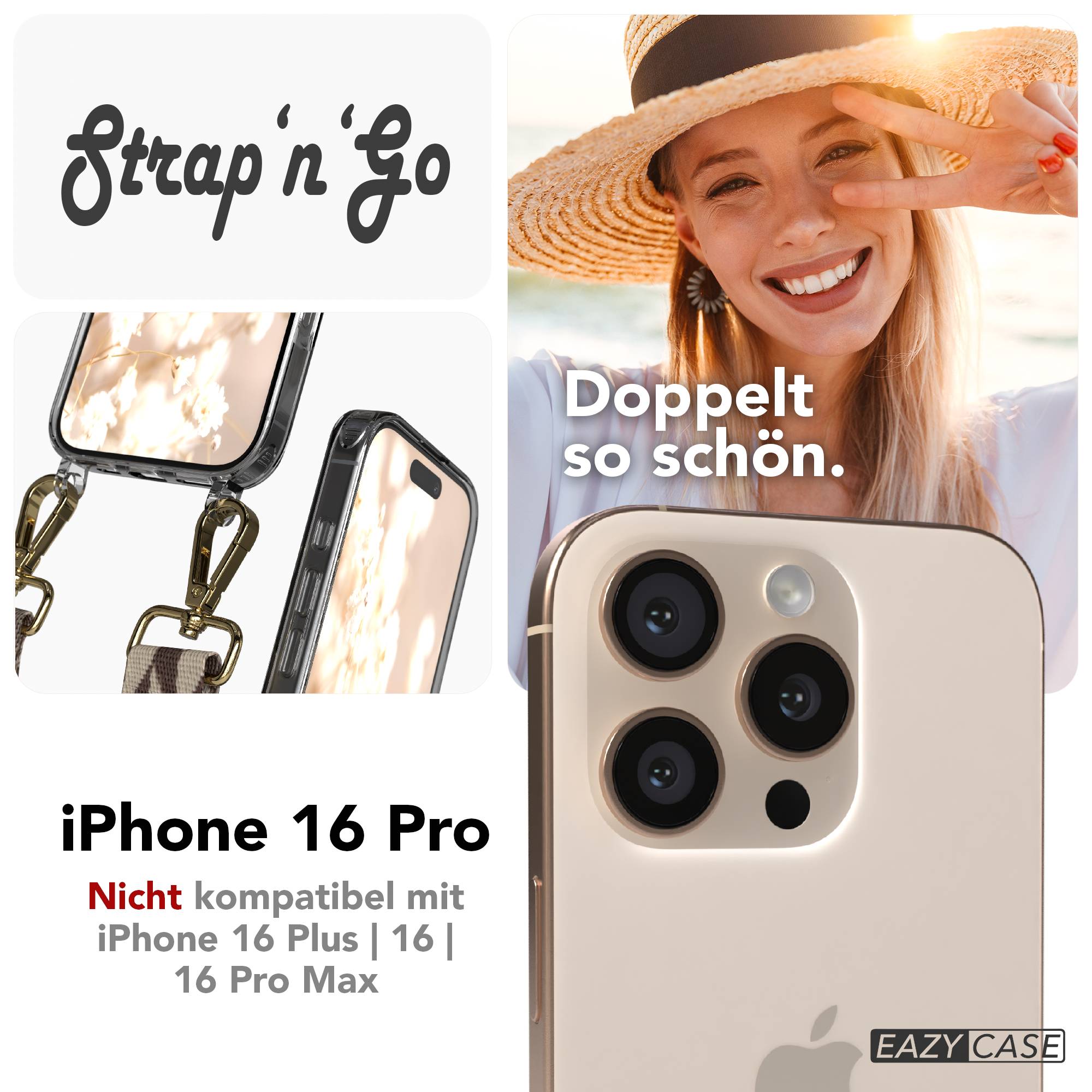 iPhone 16 Pro Handykette mit verstellbarem Tragegurt EAZY CASE