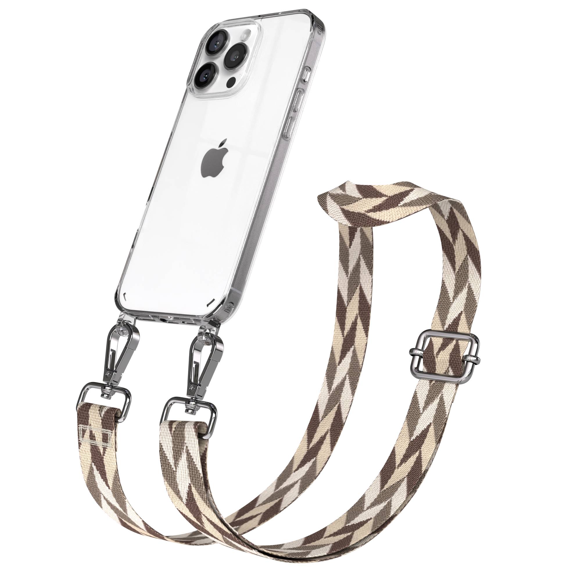iPhone 16 Pro Max Handykette mit Boho Band zum Umhängen