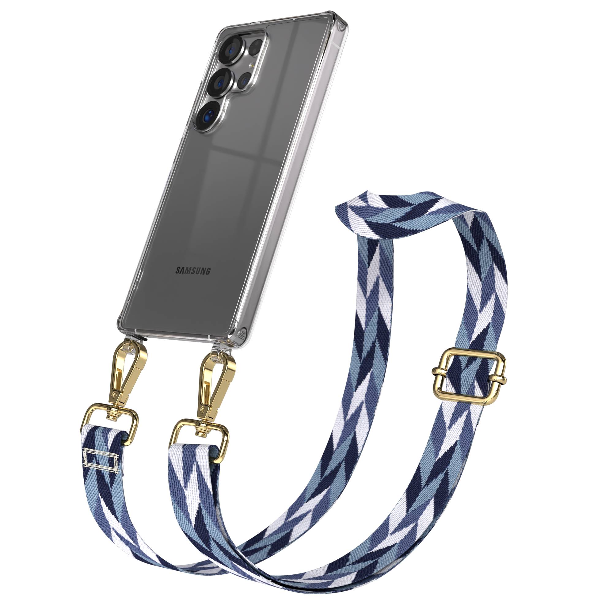 Samsung Galaxy S25 Ultra Handykette mit verstellbarem Boho Trageriemen Set