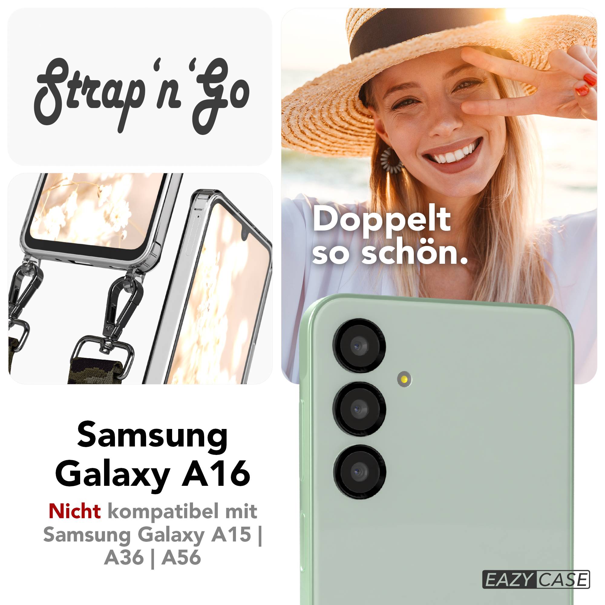 Samsung Galaxy A16 Handykette mit Boho Band verstellbar EAZY CASE