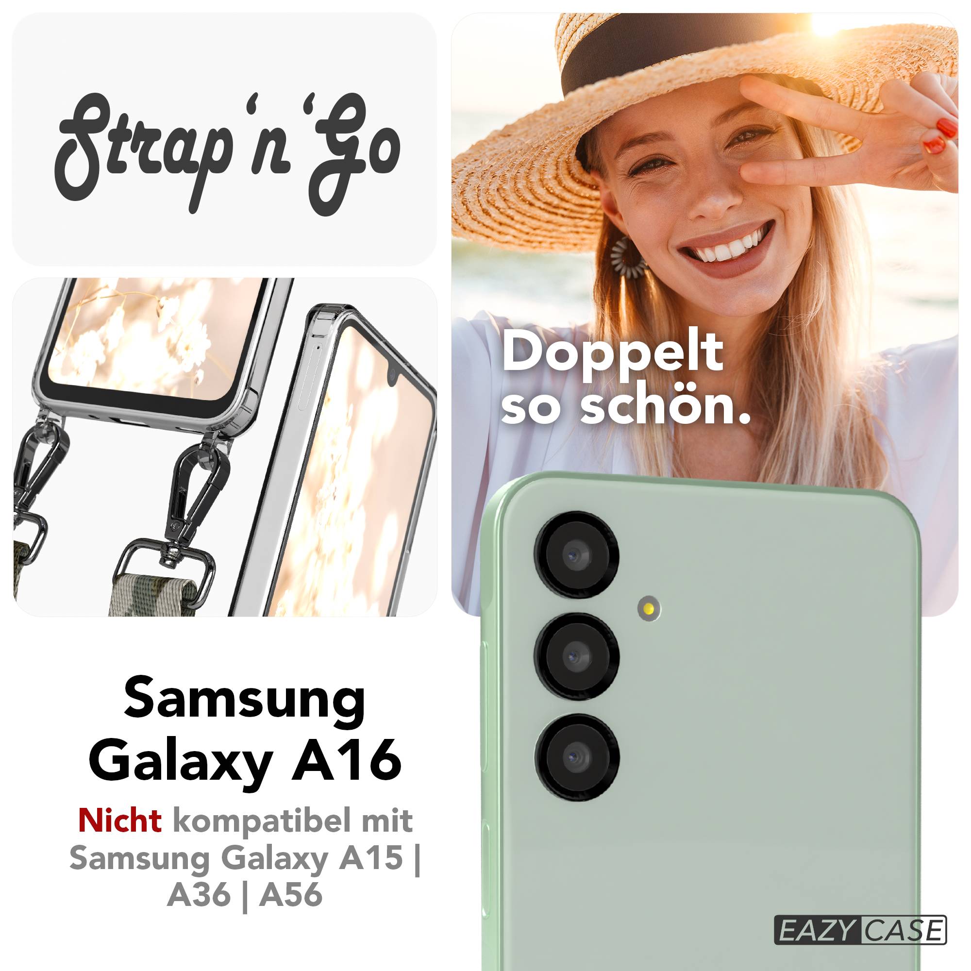 Samsung Galaxy A16 Handykette mit Boho Band verstellbar EAZY CASE