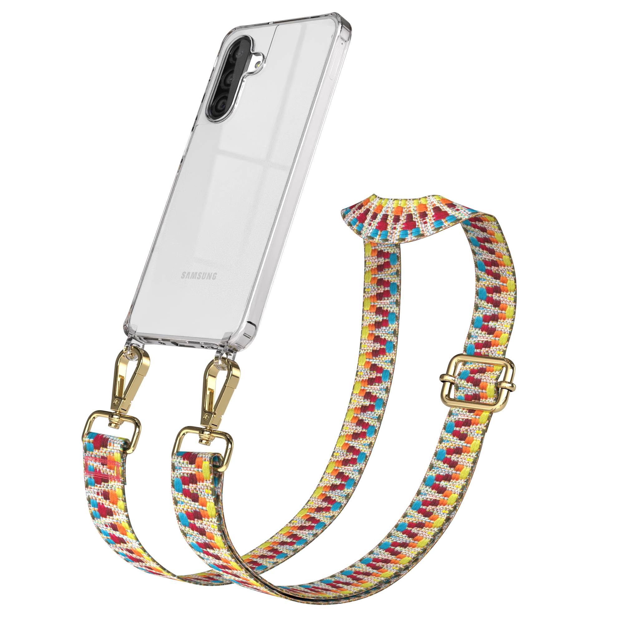 Samsung Galaxy A26 Handykette mit verstellbarem Trageriemen und Boho Band