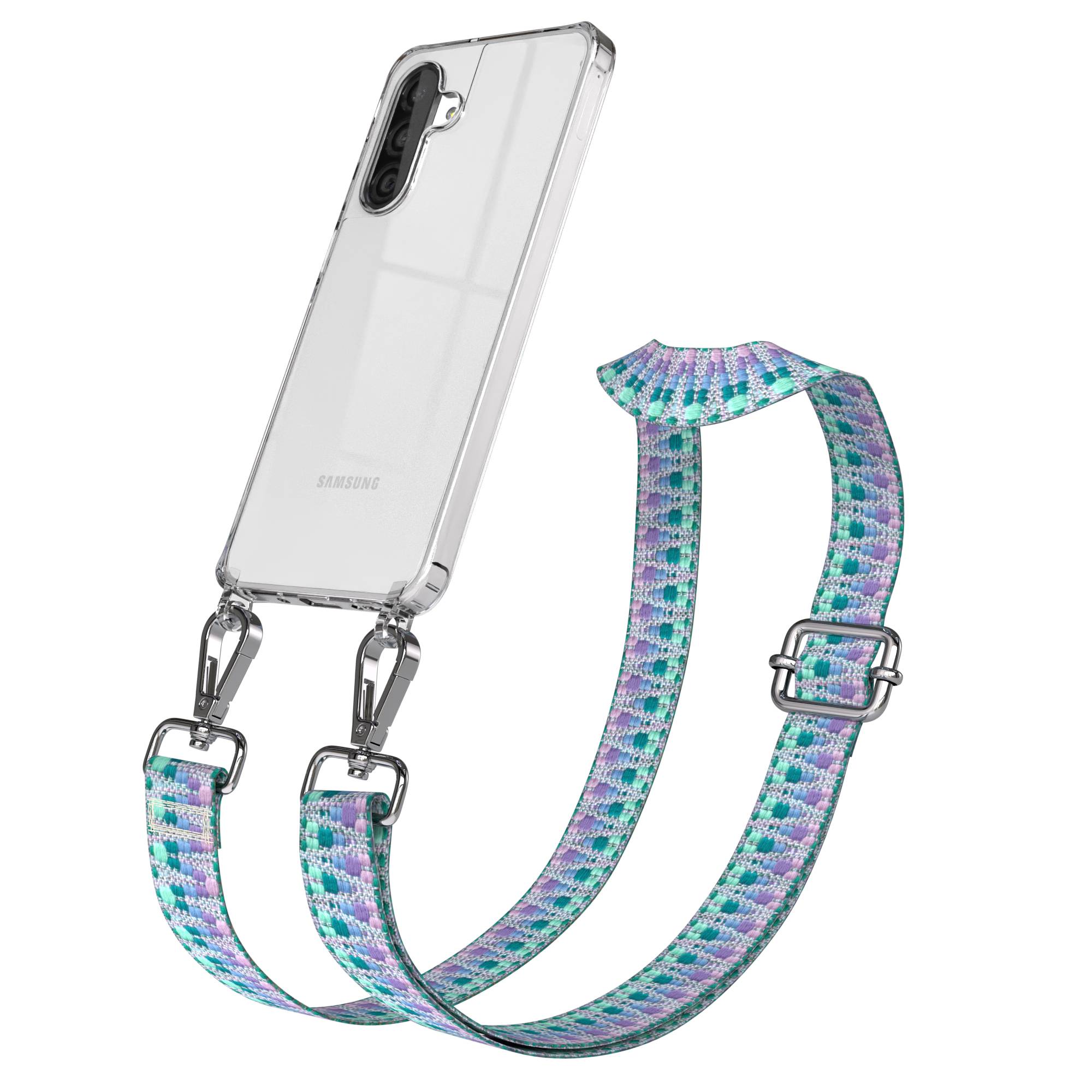 Samsung Galaxy A26 Handykette mit verstellbarem Trageriemen und Boho Band