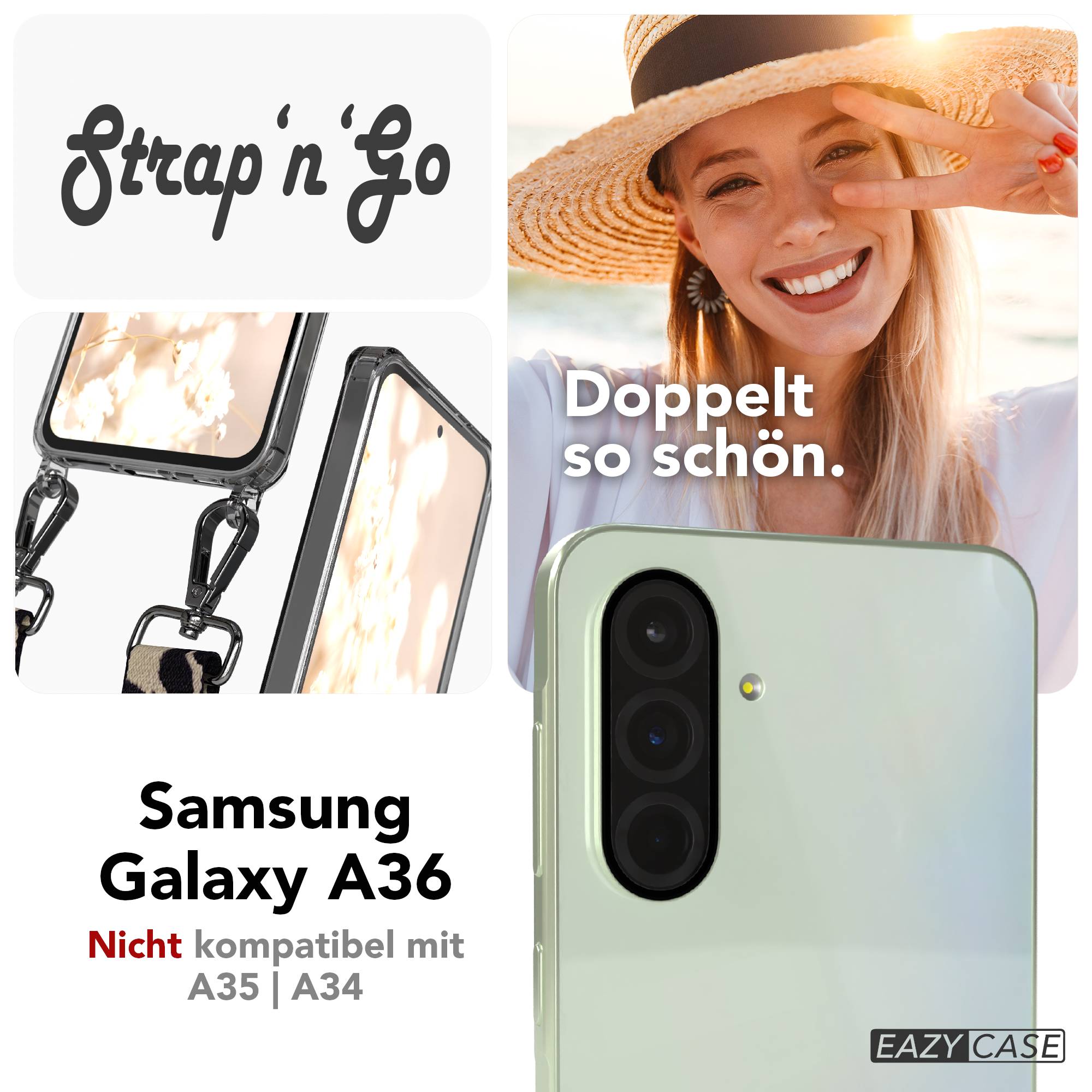 Samsung Galaxy A36 Handykette mit Boho Band verstellbar