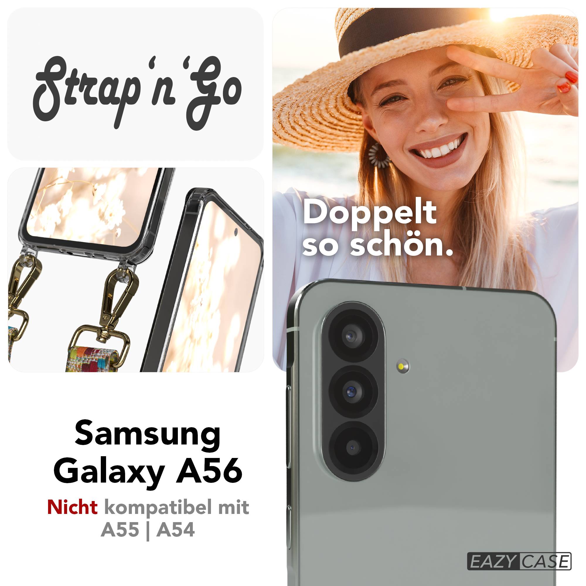 Samsung Galaxy A56 Handykette mit verstellbarem Boho Band Set