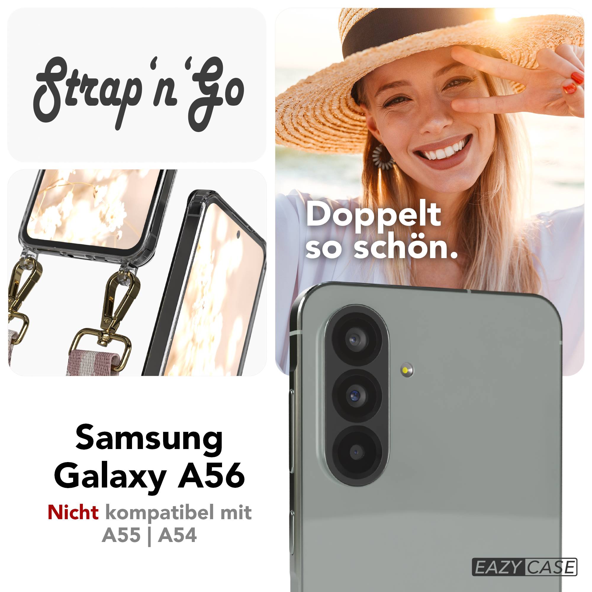 Samsung Galaxy A56 Handykette mit verstellbarem Boho Band Set