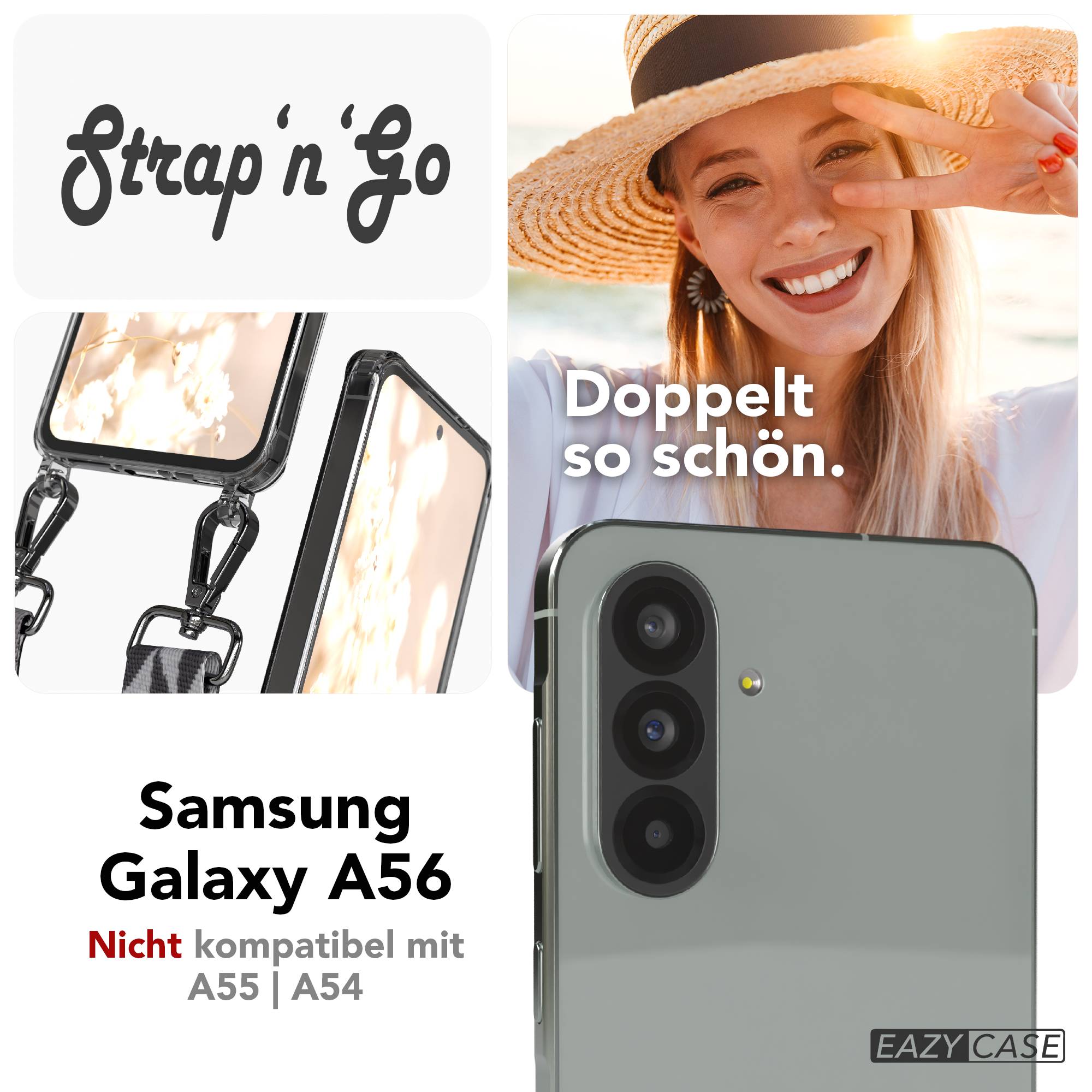 Samsung Galaxy A56 Handykette mit verstellbarem Boho Band Set