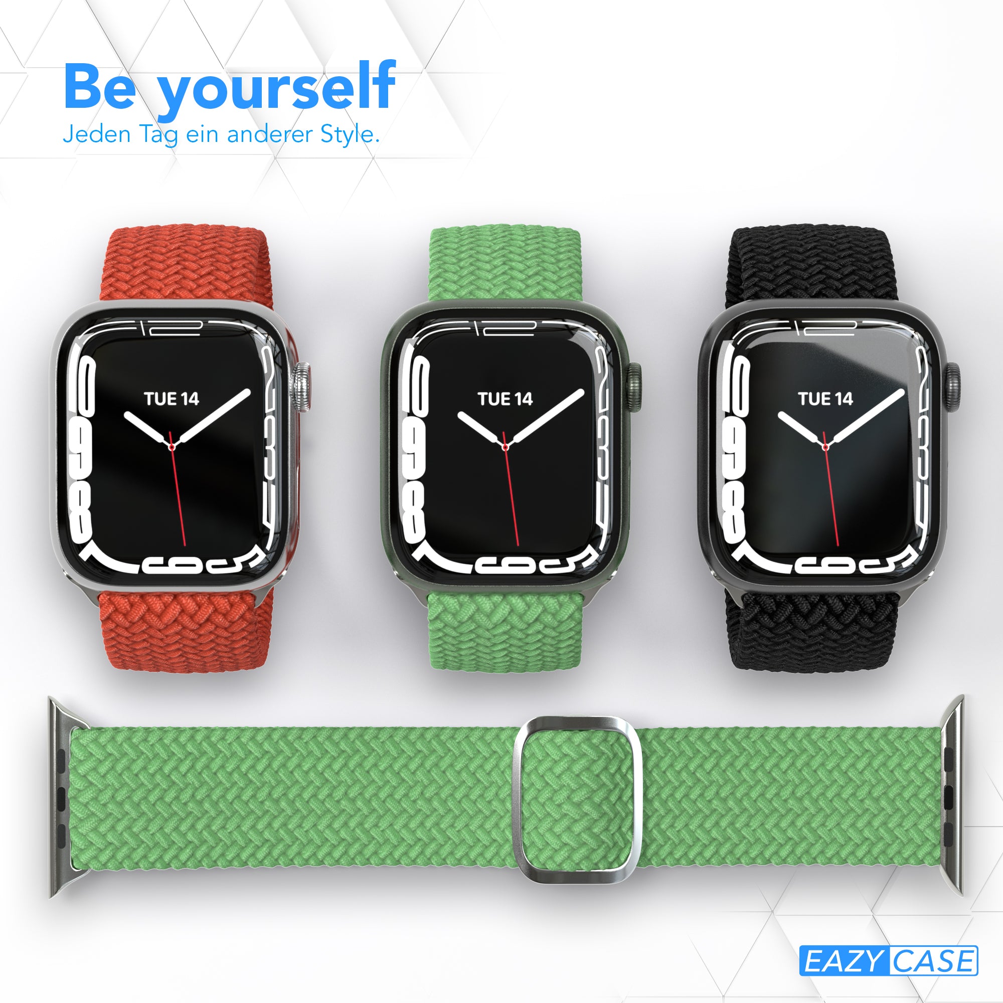 Apple Watch Armband geflochten Edelstahl Magnetverschluss EAZY CASE Wristband