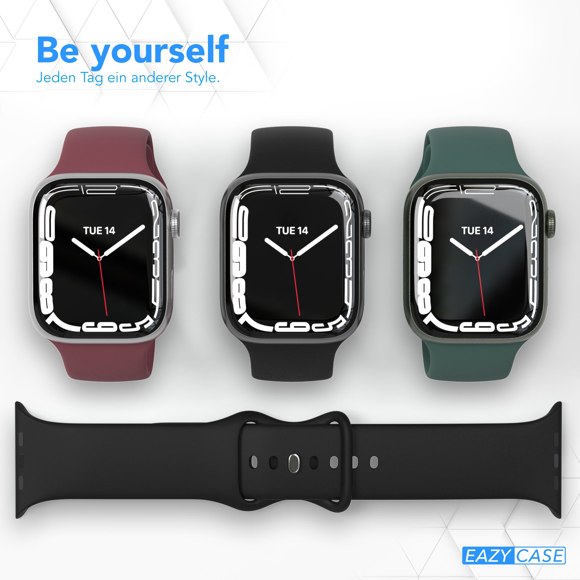 Apple Watch Silikon Armband mit Schnellverschluss von EAZY CASE