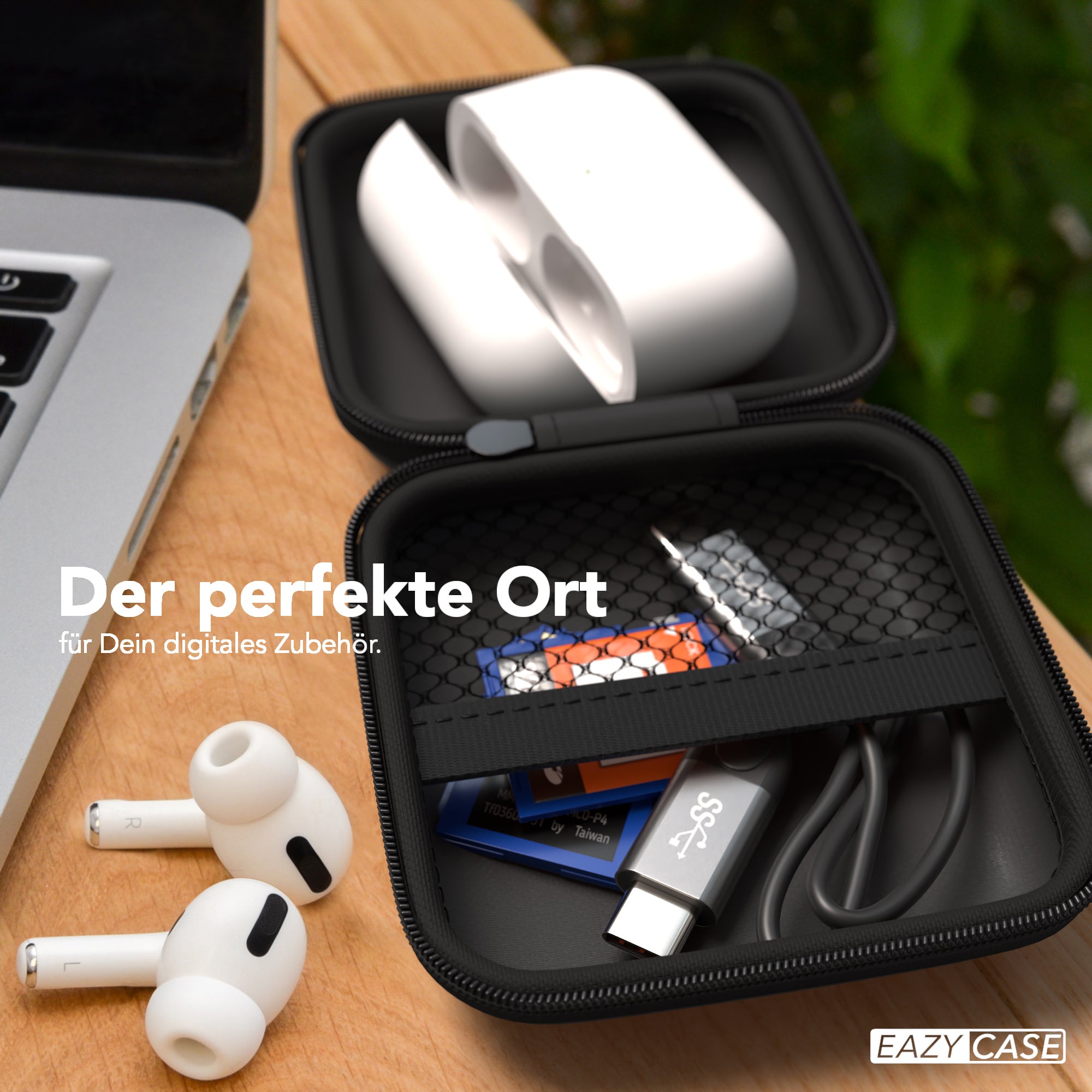 Universal Tasche für In-Ear Kopfhörer mit Netzfach