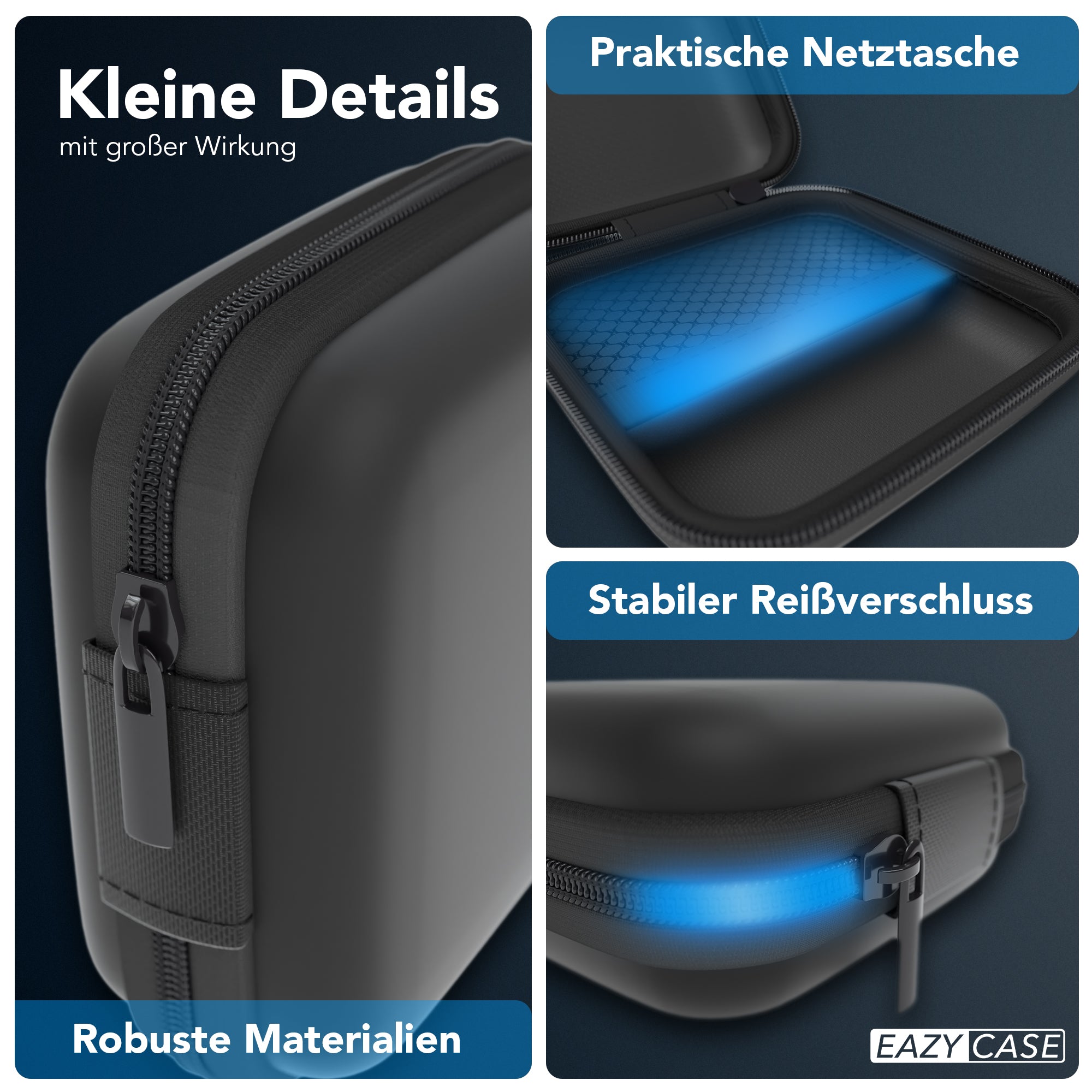 Universal Tasche für In-Ear Kopfhörer mit Netzfach