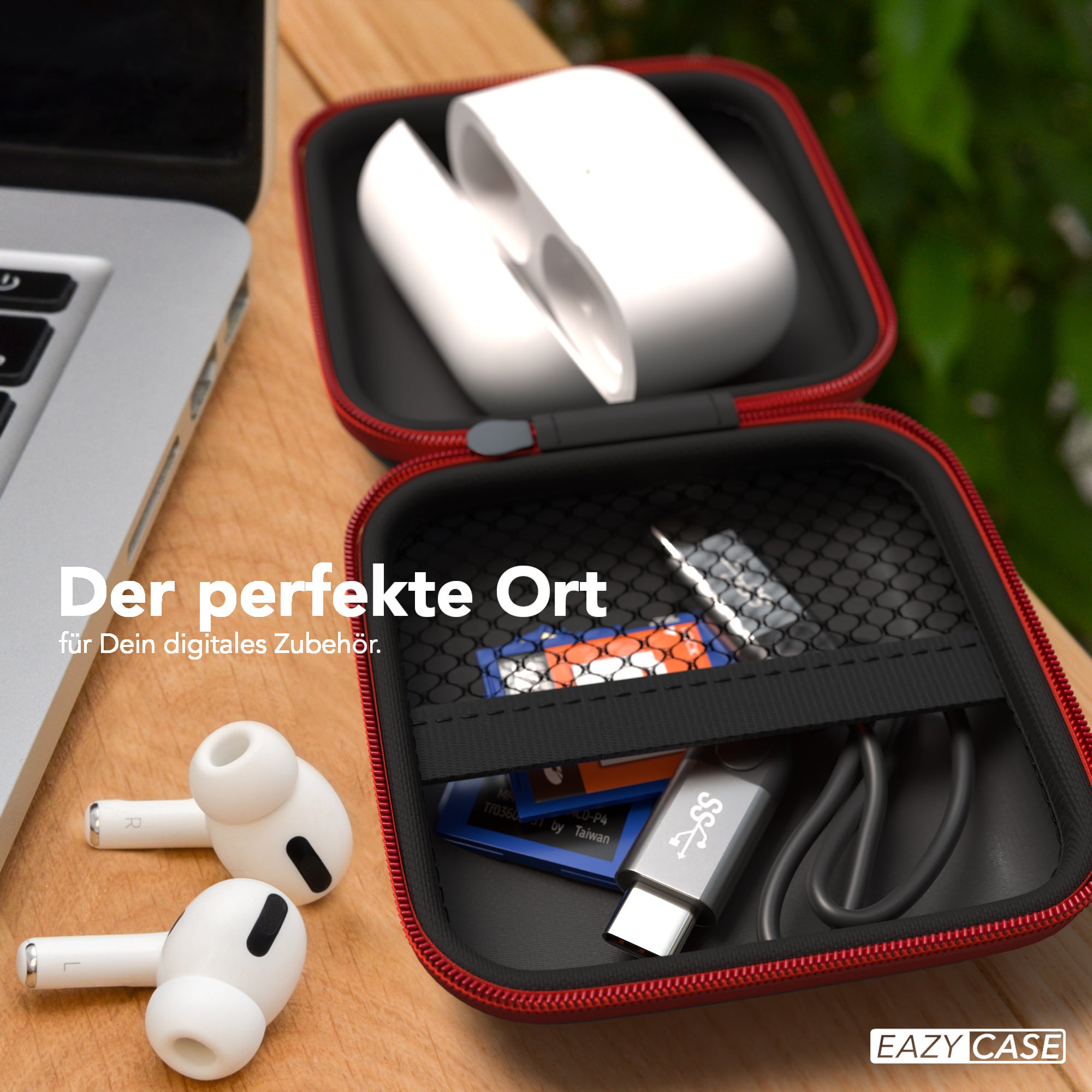 Universal Tasche für In-Ear Kopfhörer mit Netzfach
