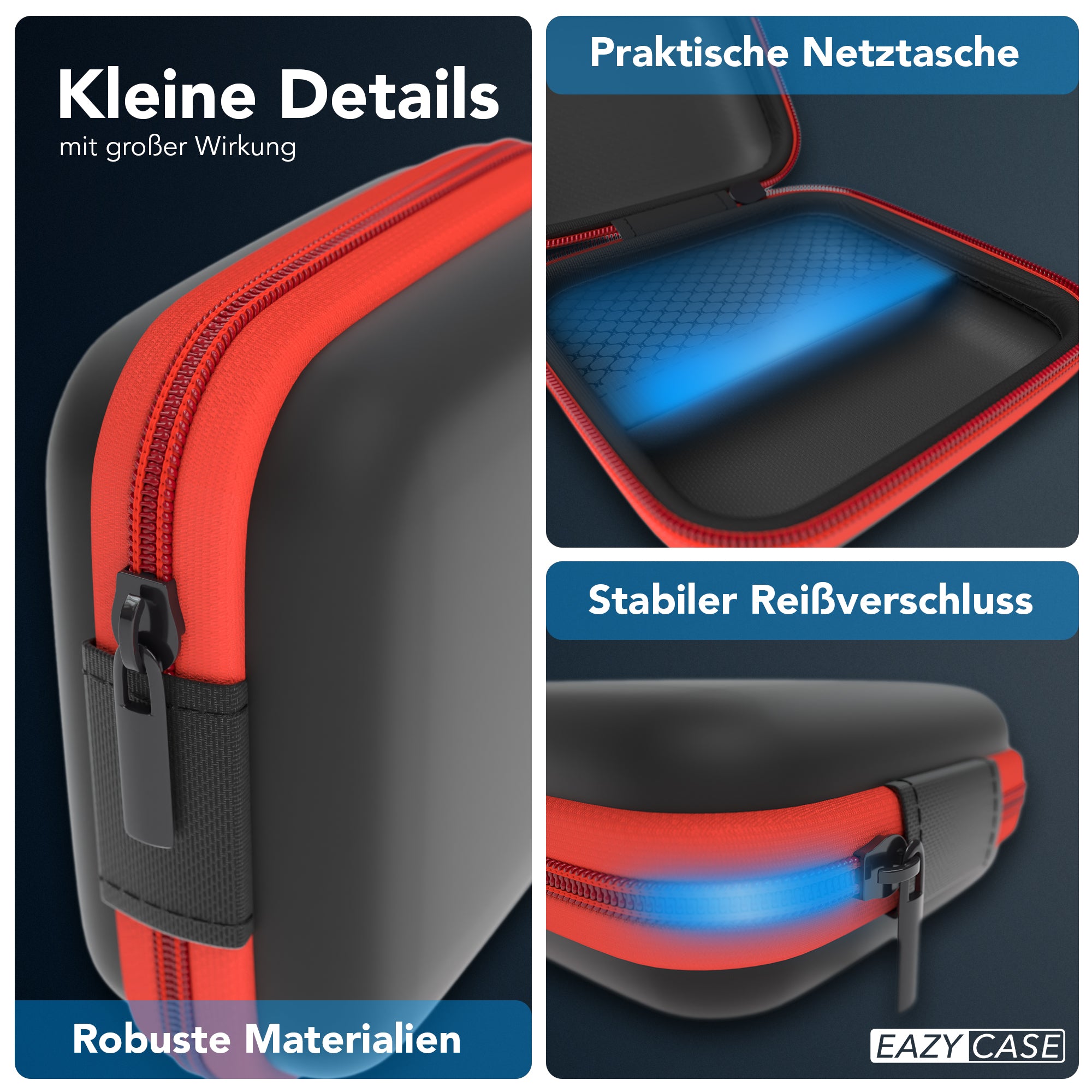 Universal Tasche für In-Ear Kopfhörer mit Netzfach