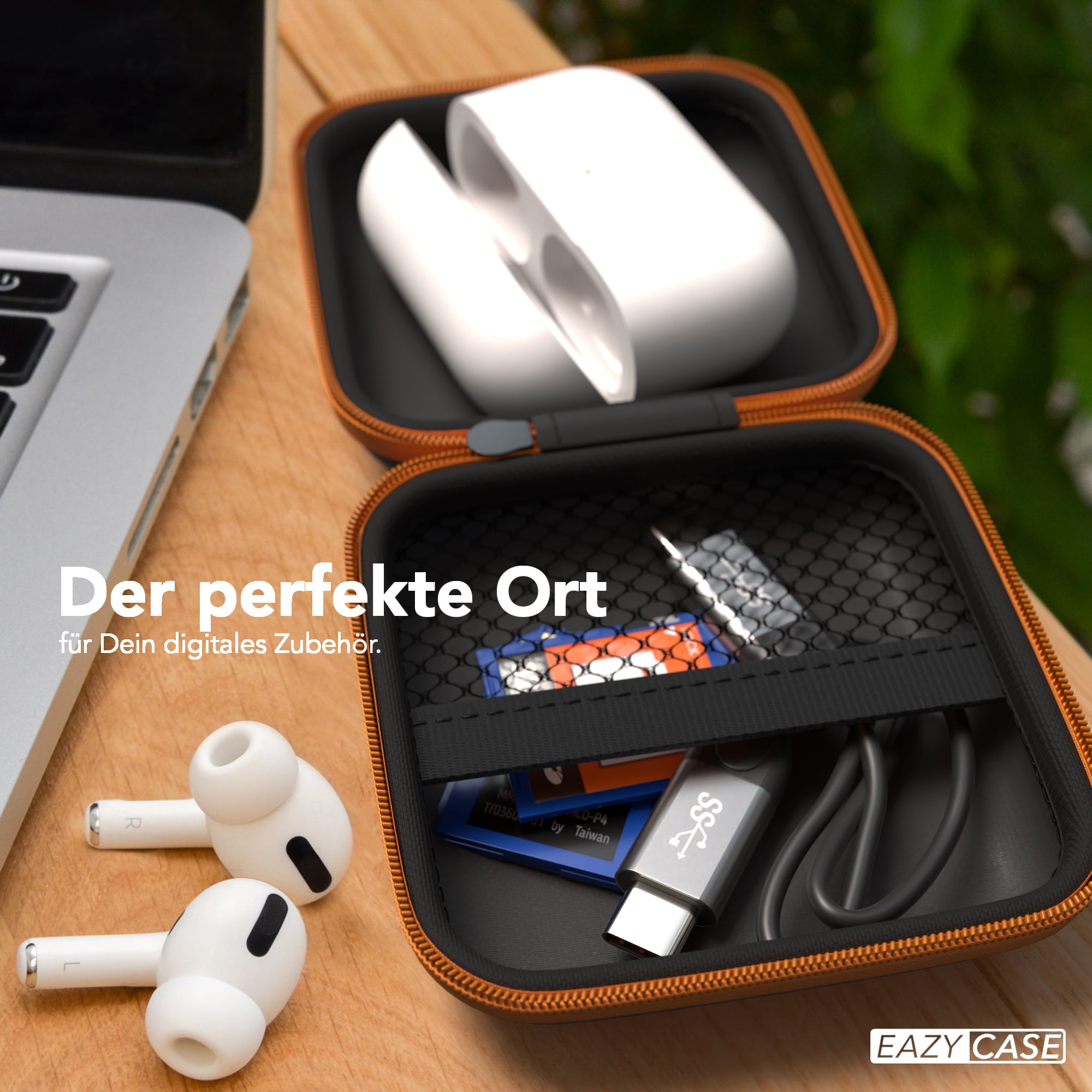 Universal Tasche für In-Ear Kopfhörer mit Netzfach