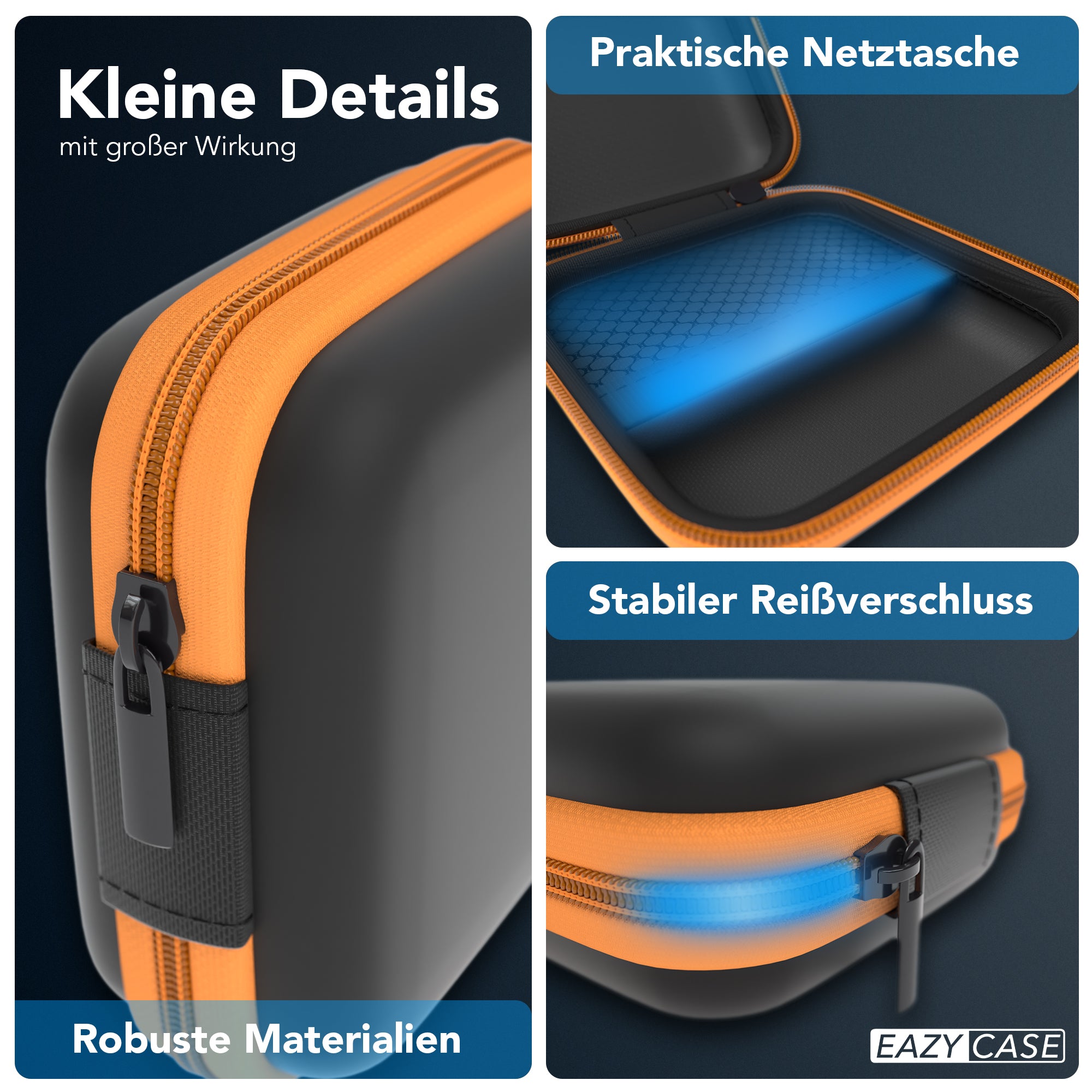 Universal Tasche für In-Ear Kopfhörer mit Netzfach