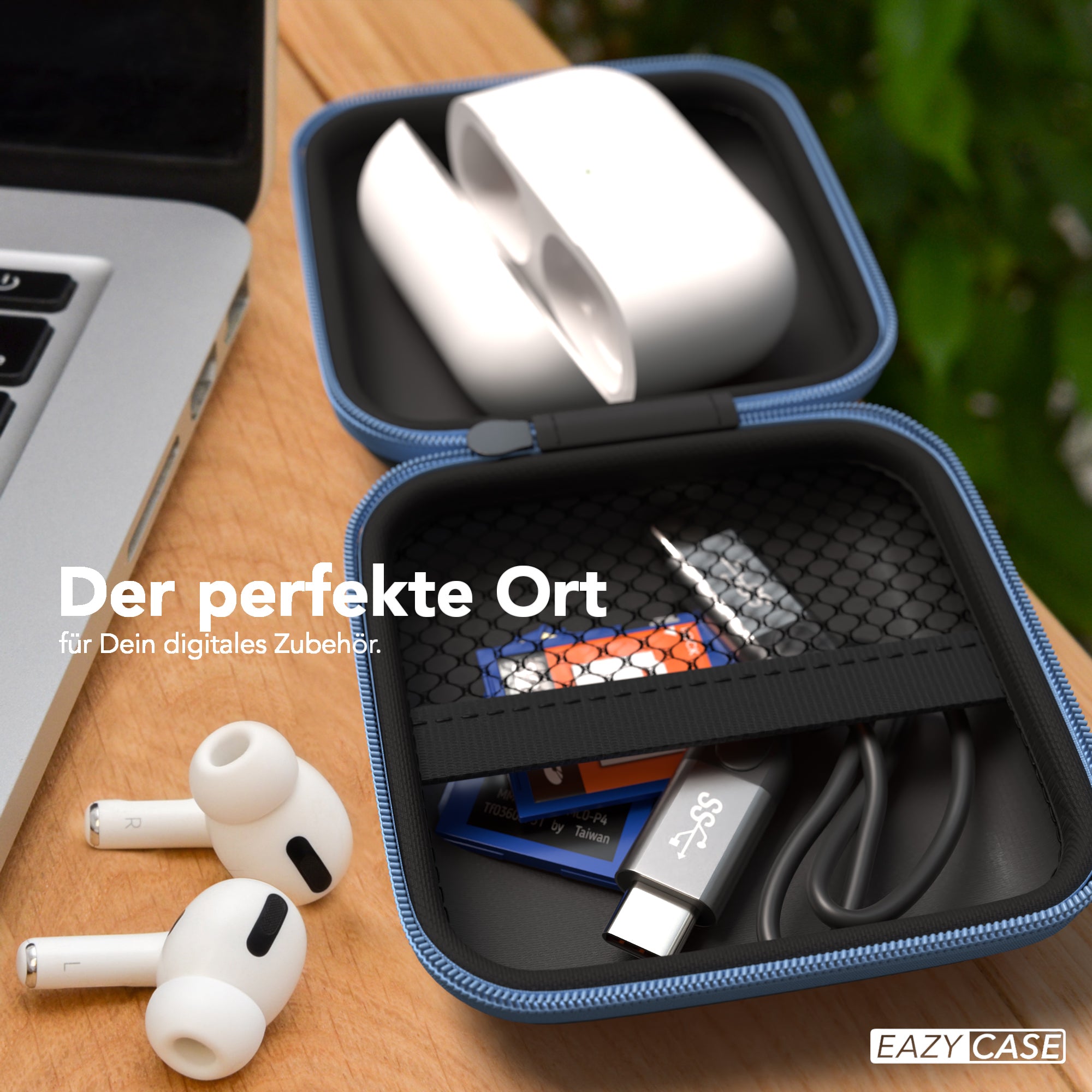 Universal Tasche für In-Ear Kopfhörer mit Netzfach