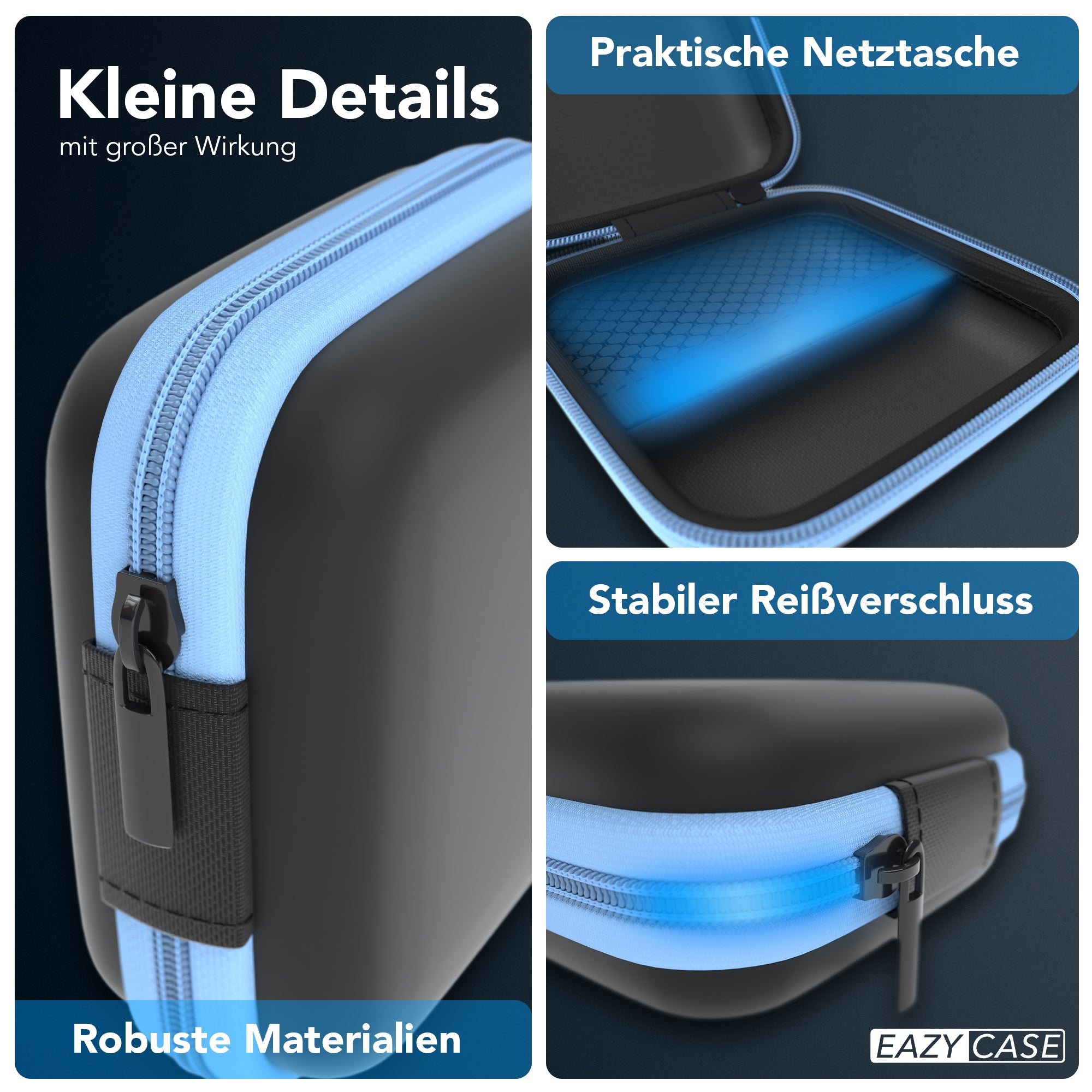 Universal Tasche für In-Ear Kopfhörer mit Netzfach