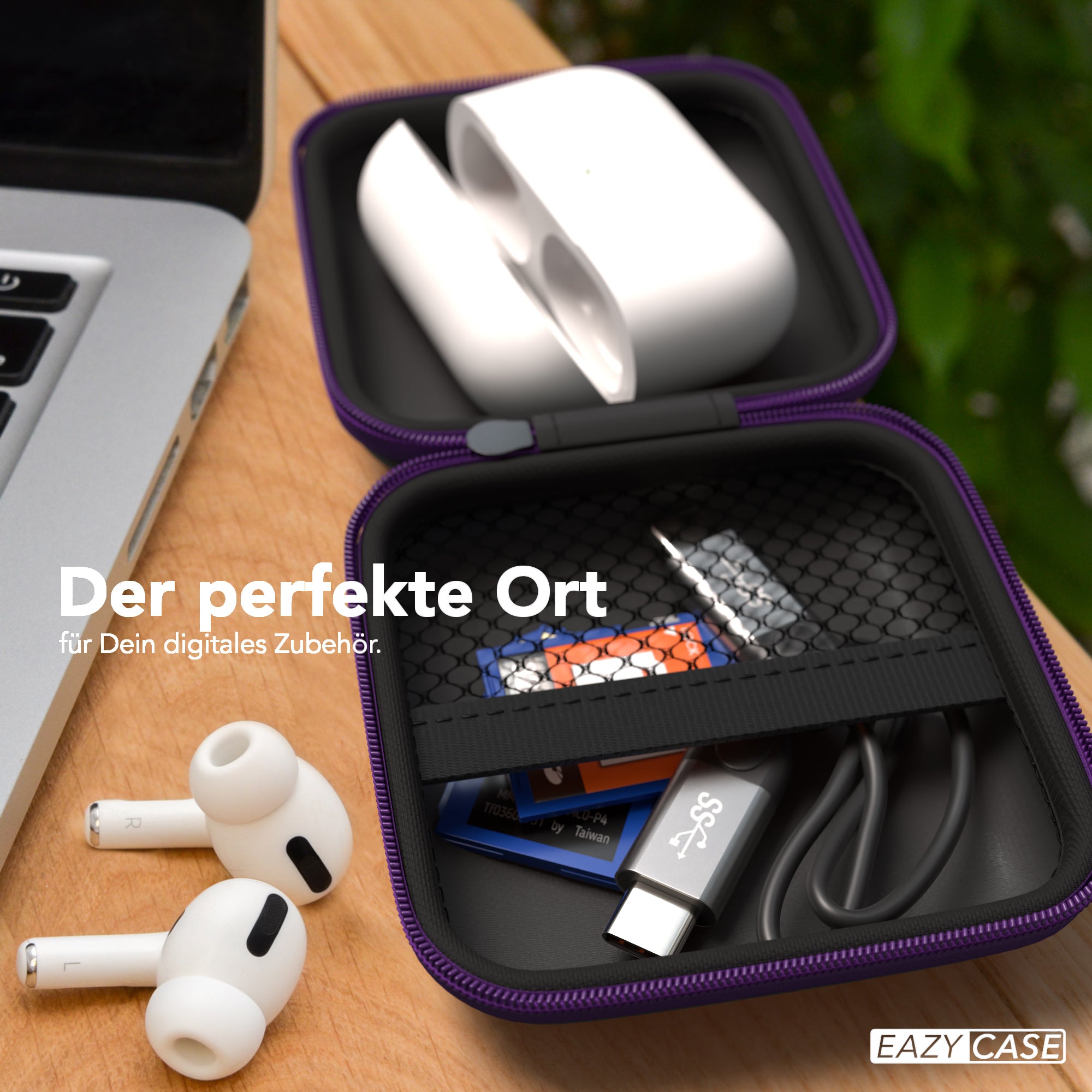 Universal Tasche für In-Ear Kopfhörer mit Netzfach