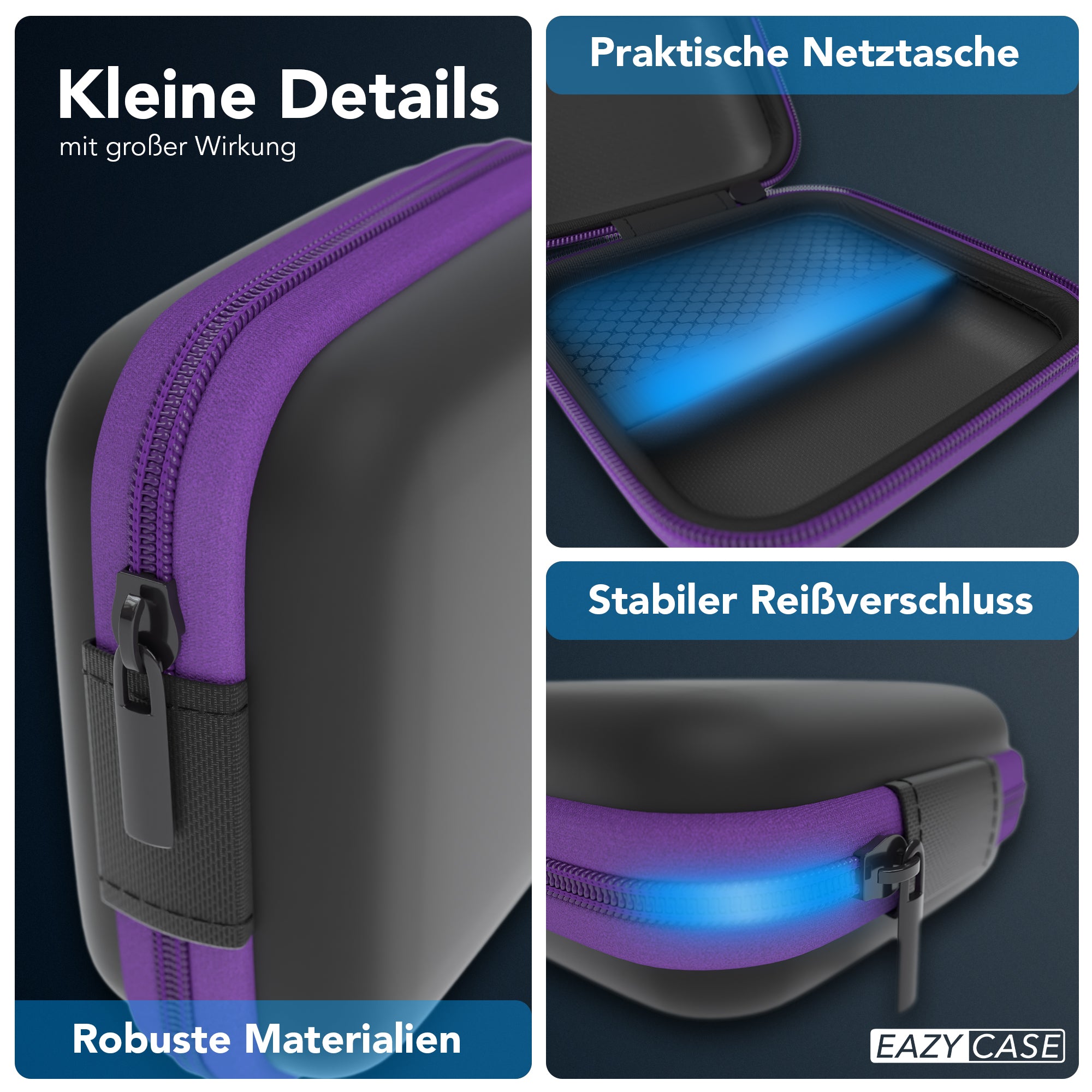Universal Tasche für In-Ear Kopfhörer mit Netzfach