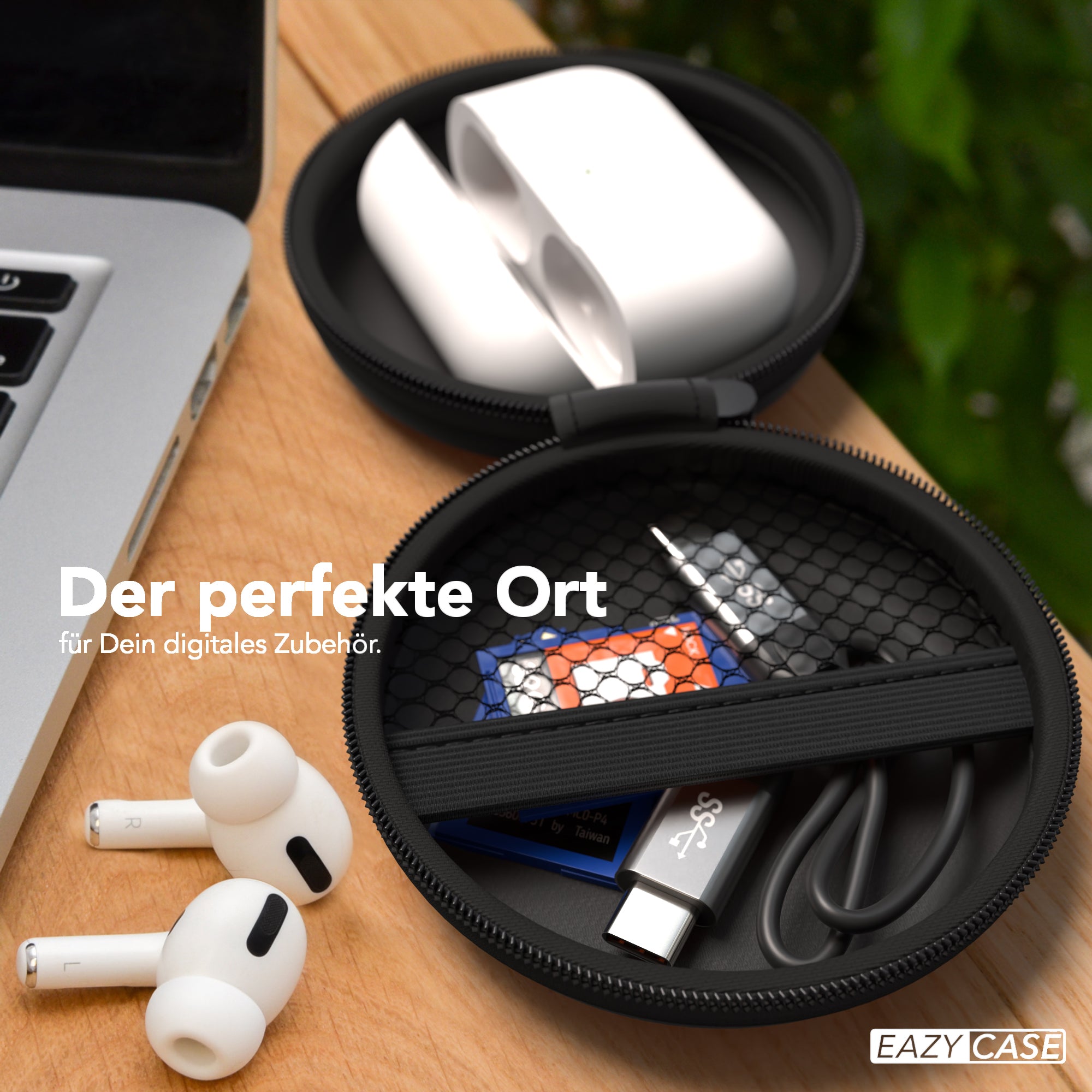 Universal Tasche für In-Ear Kopfhörer mit Netzfach