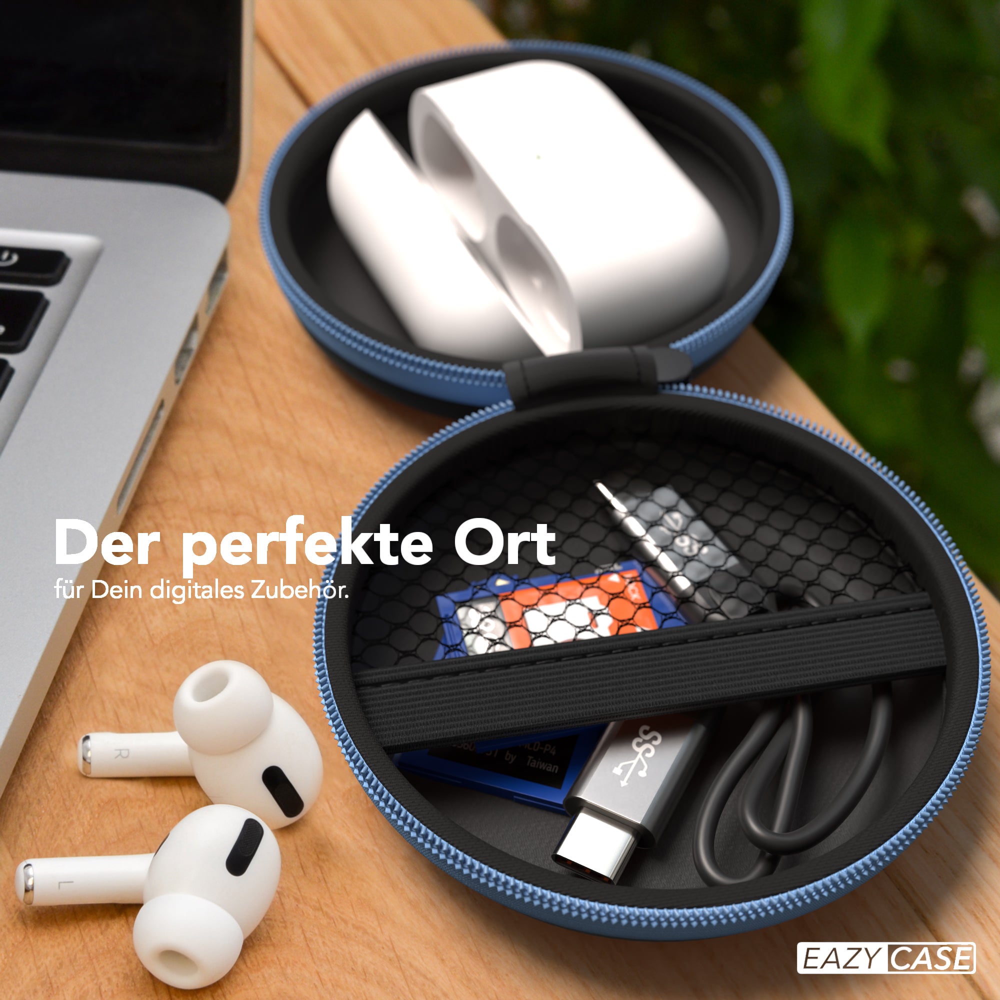 Universal Tasche für In-Ear Kopfhörer mit Netzfach