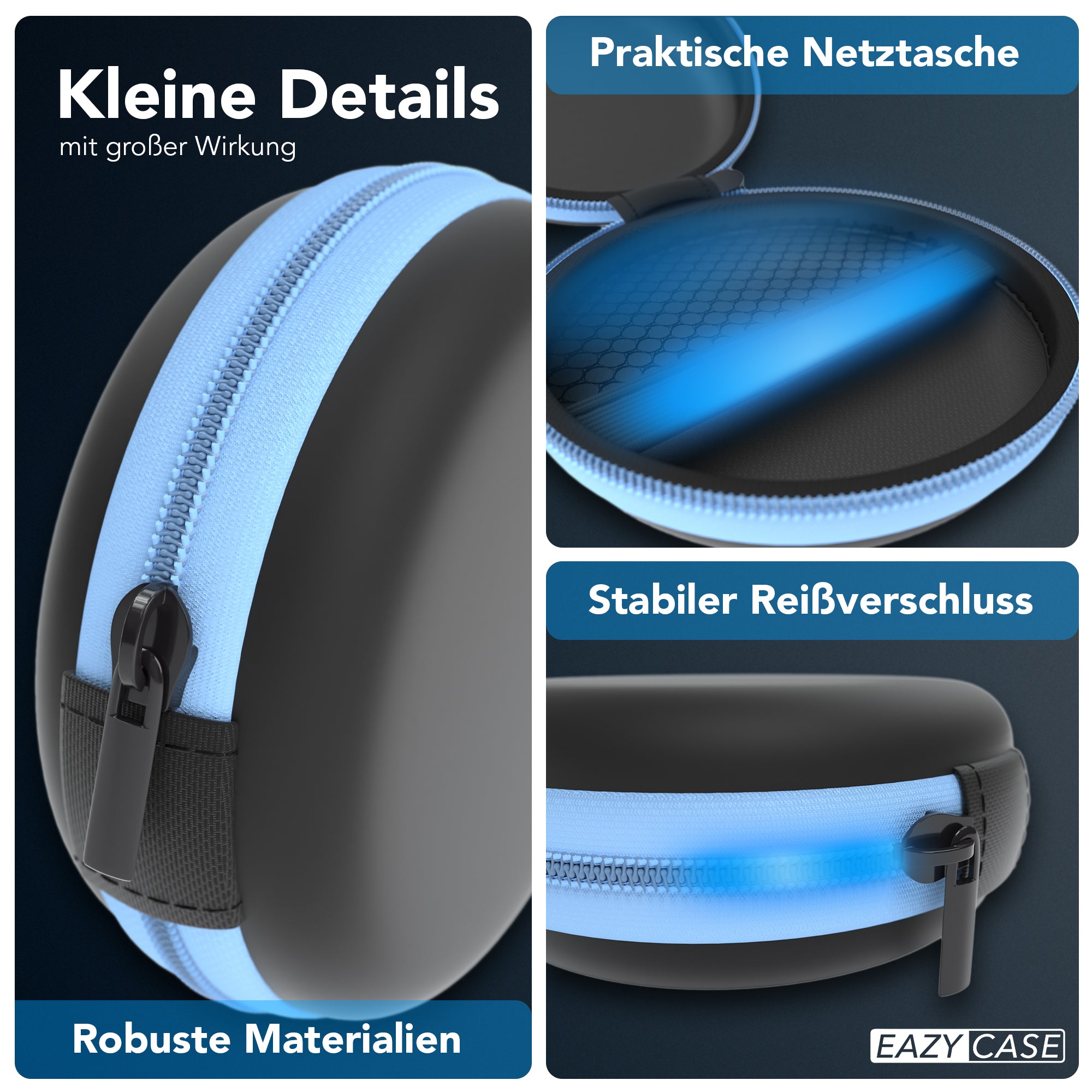 Universal Tasche für In-Ear Kopfhörer mit Netzfach
