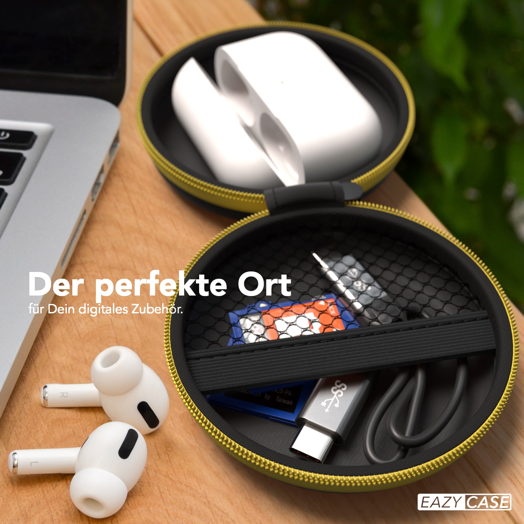 Universal Tasche für In-Ear Kopfhörer mit Netzfach