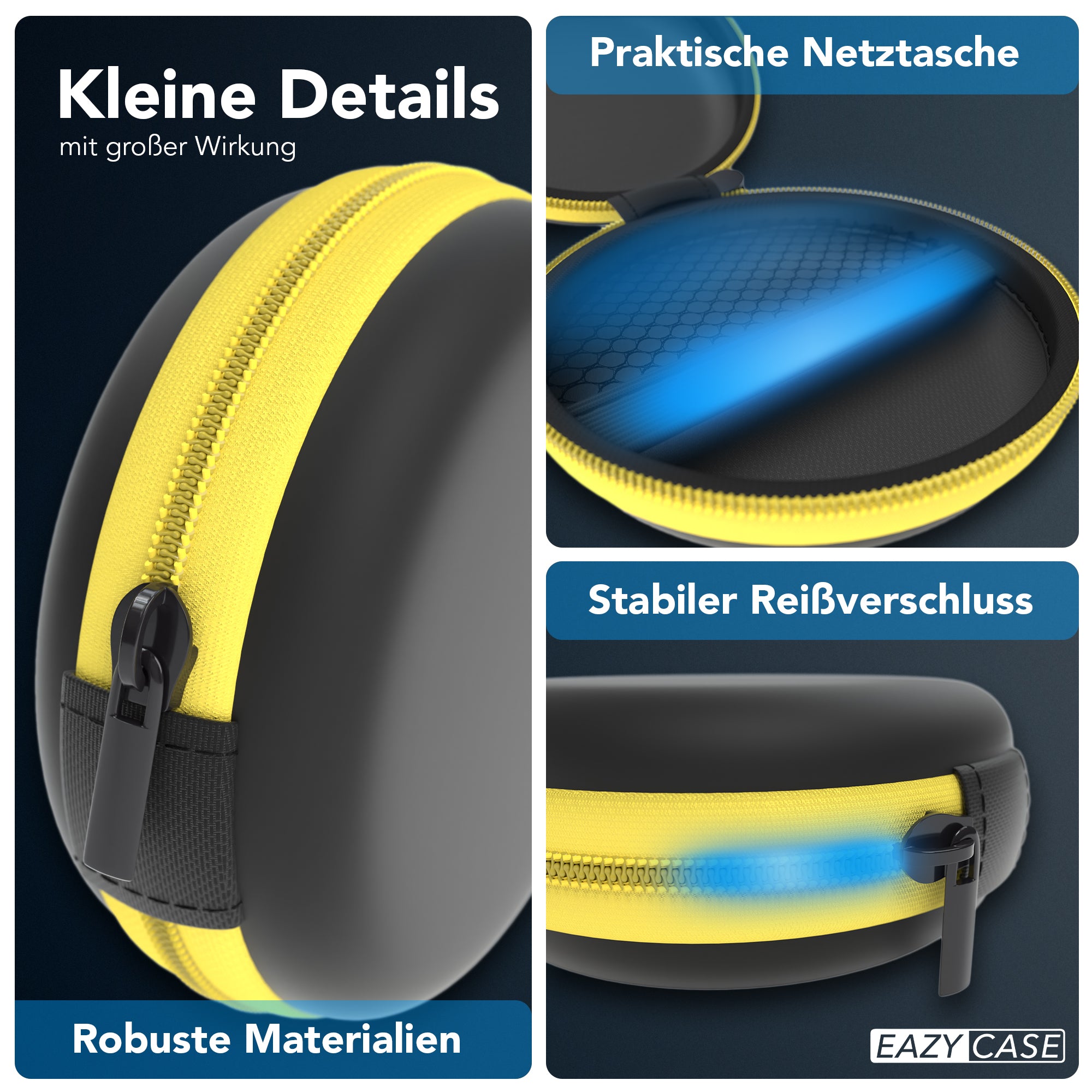Universal Tasche für In-Ear Kopfhörer mit Netzfach