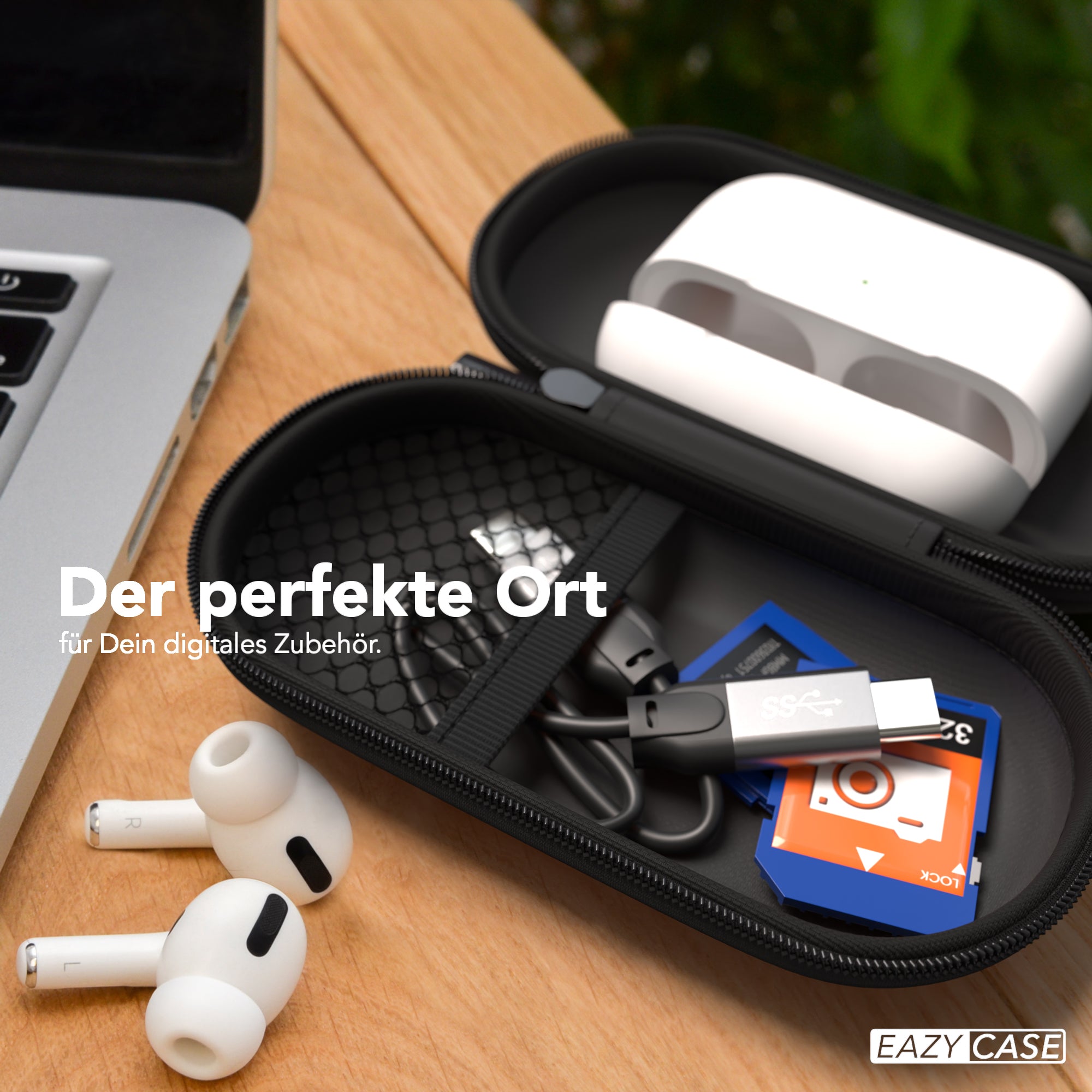 Universal Tasche für In-Ear Kopfhörer mit Netzfach