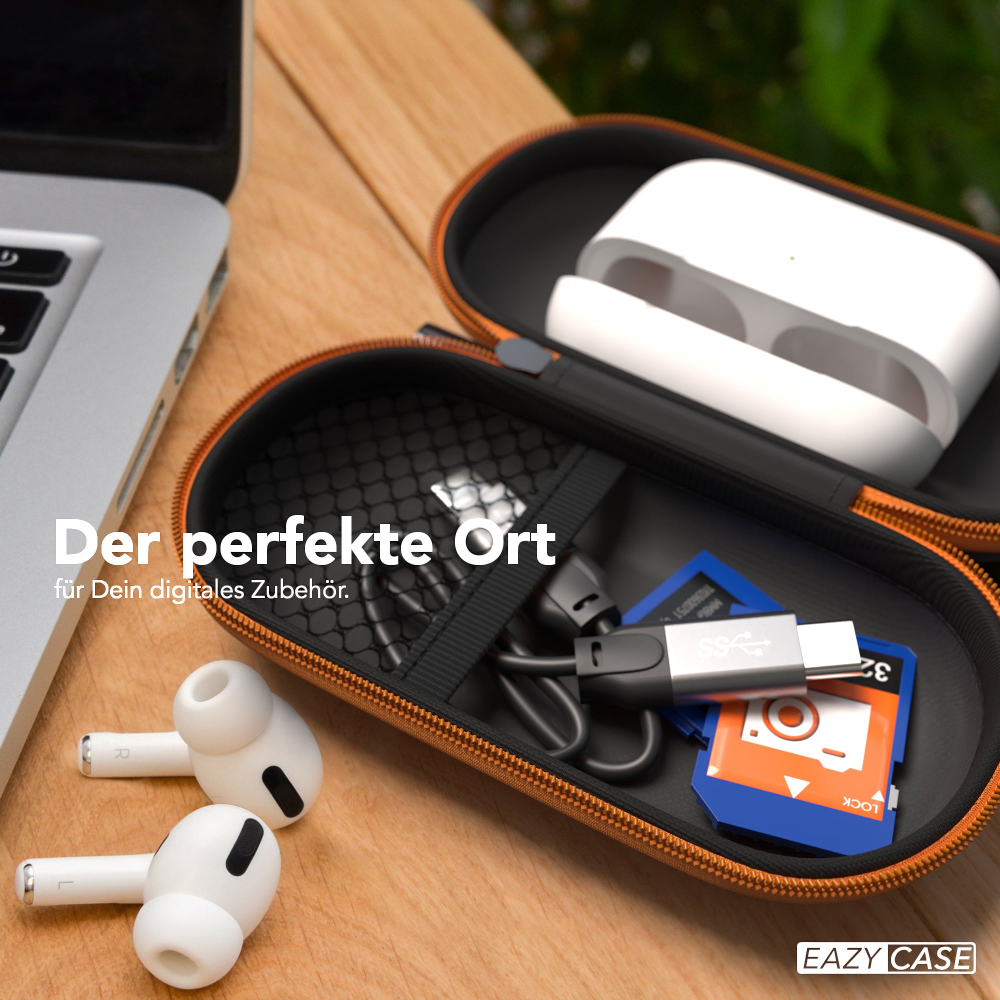 Universal Tasche für In-Ear Kopfhörer mit Netzfach