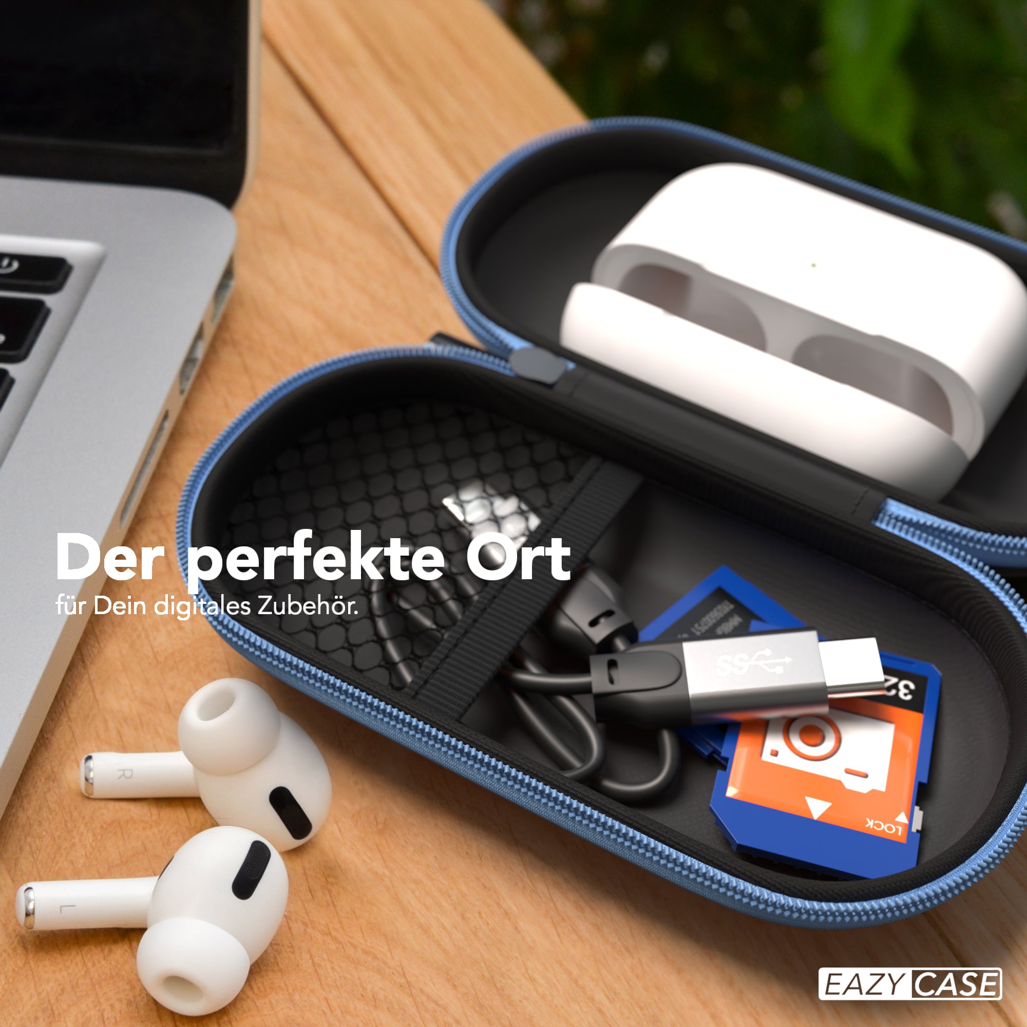 Universal Tasche für In-Ear Kopfhörer mit Netzfach