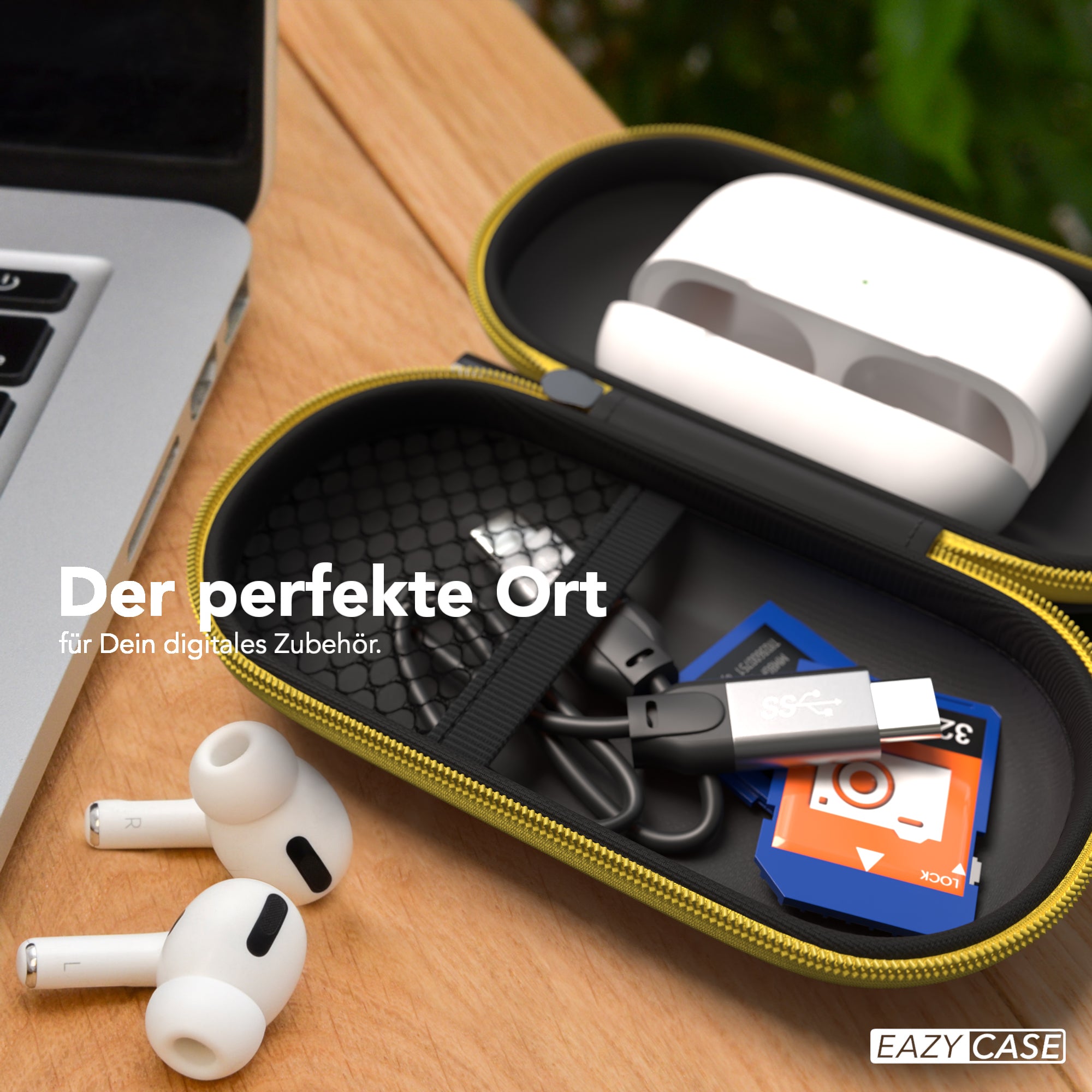 Universal Tasche für In-Ear Kopfhörer mit Netzfach