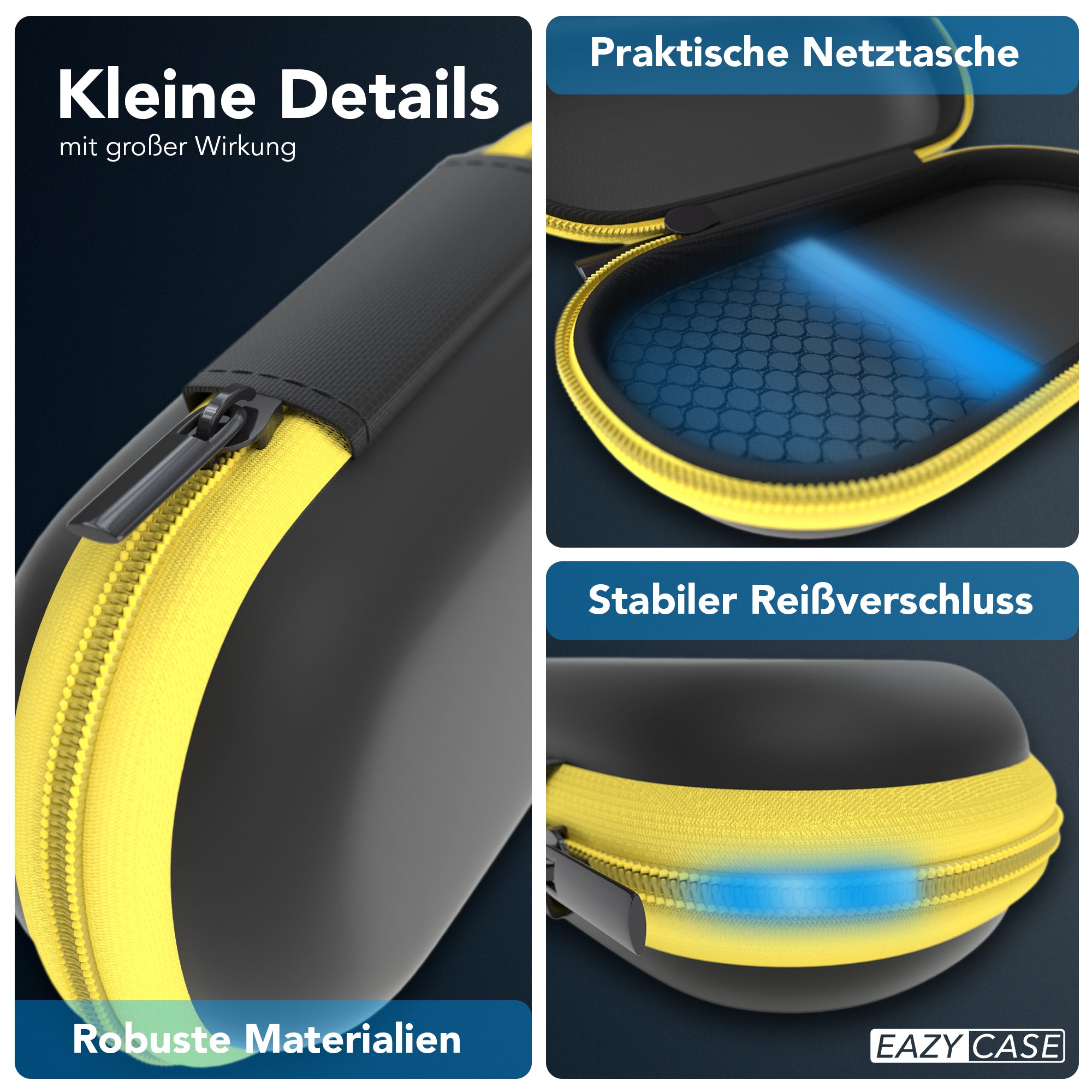 Universal Tasche für In-Ear Kopfhörer mit Netzfach