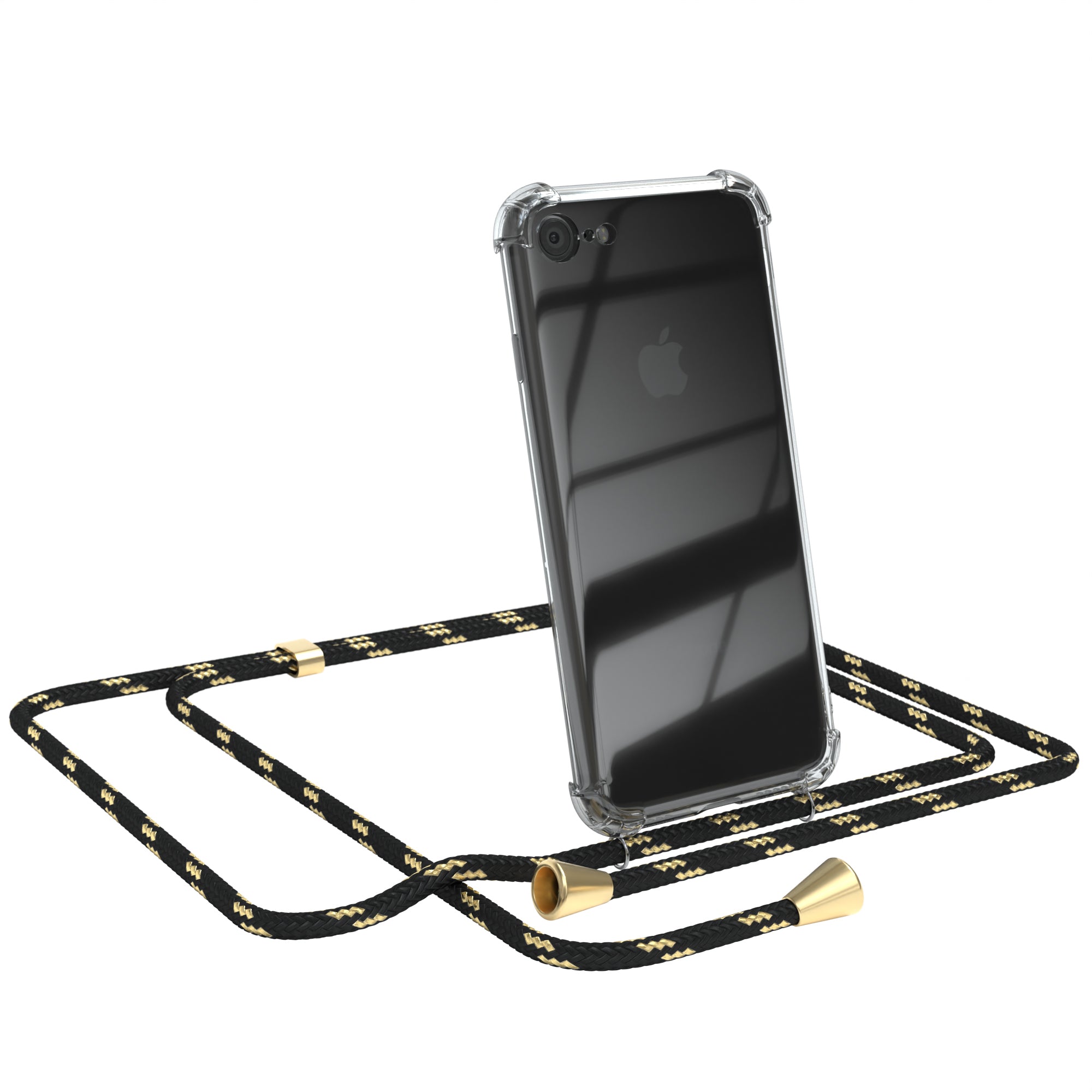 iPhone SE 2022 / 2020 / 8 / 7 transparente Hülle + Kordel