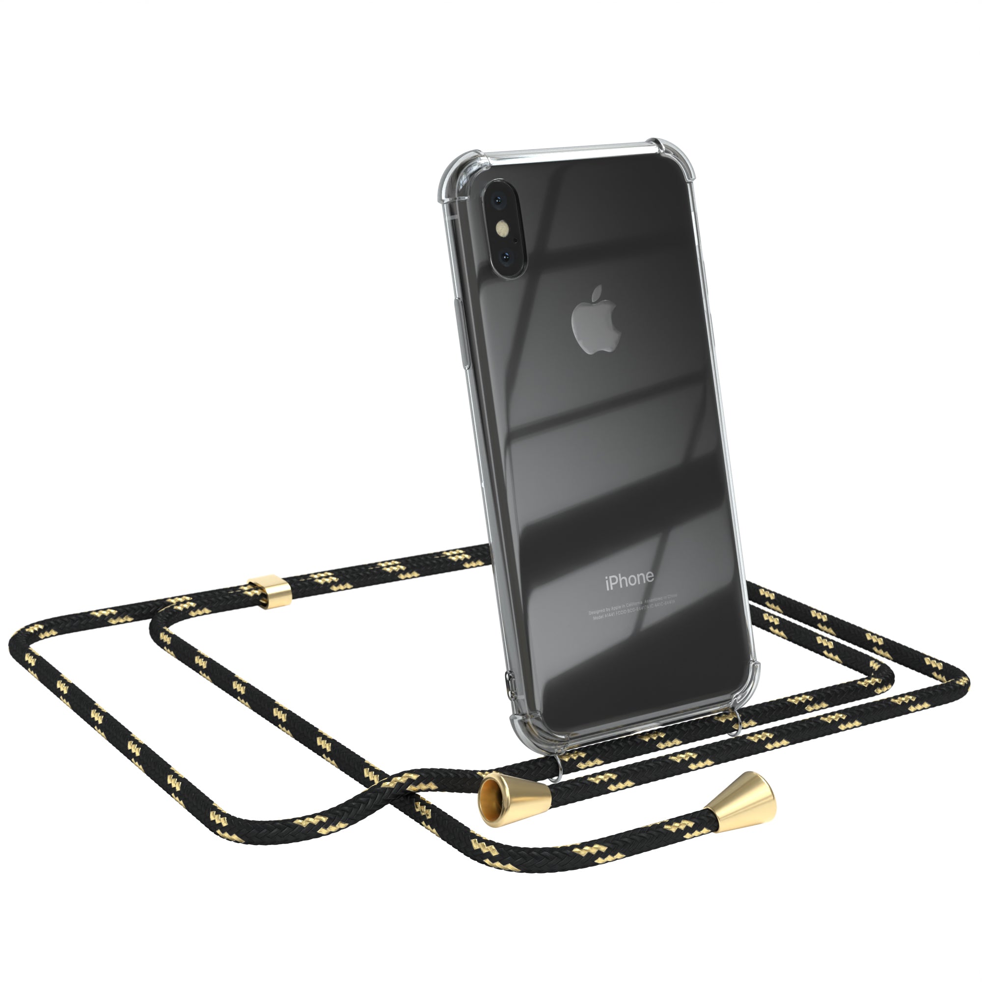 iPhone X / XS transparente Hülle + Kordel