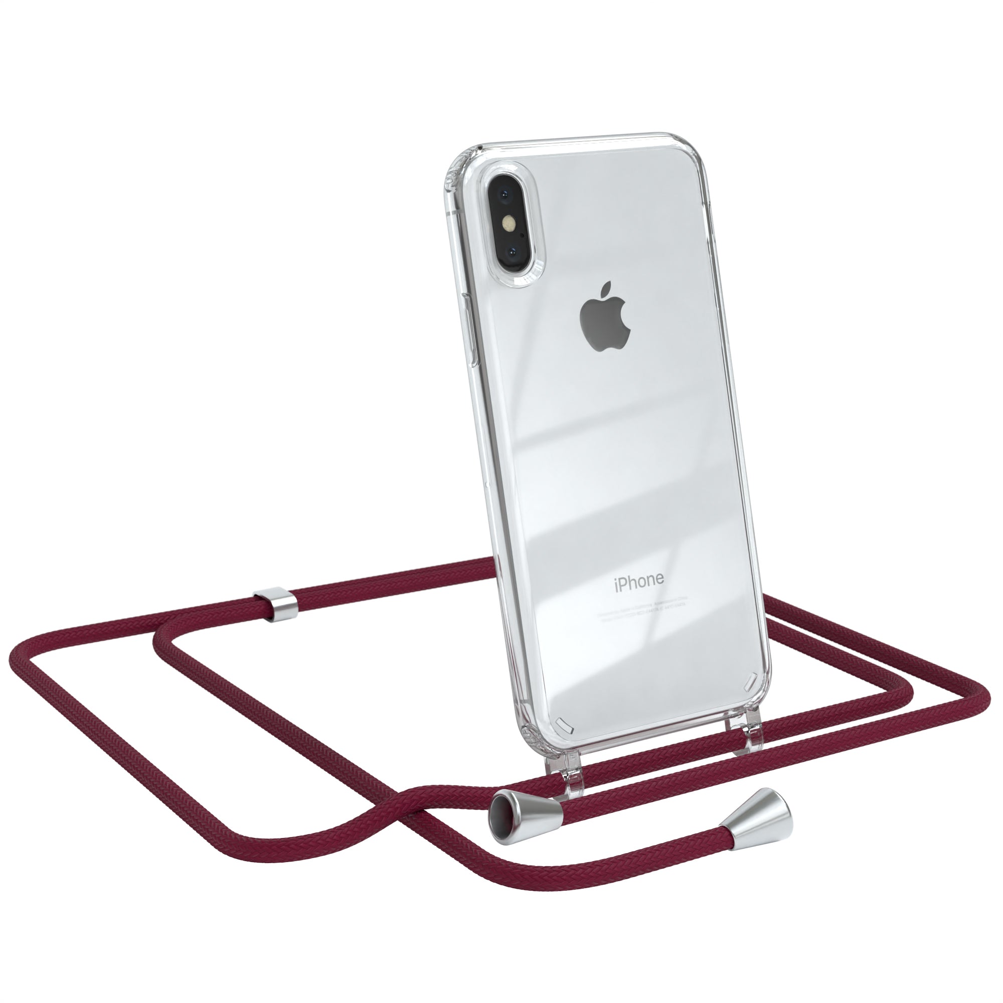 iPhone X / XS transparente Hülle + Kordel