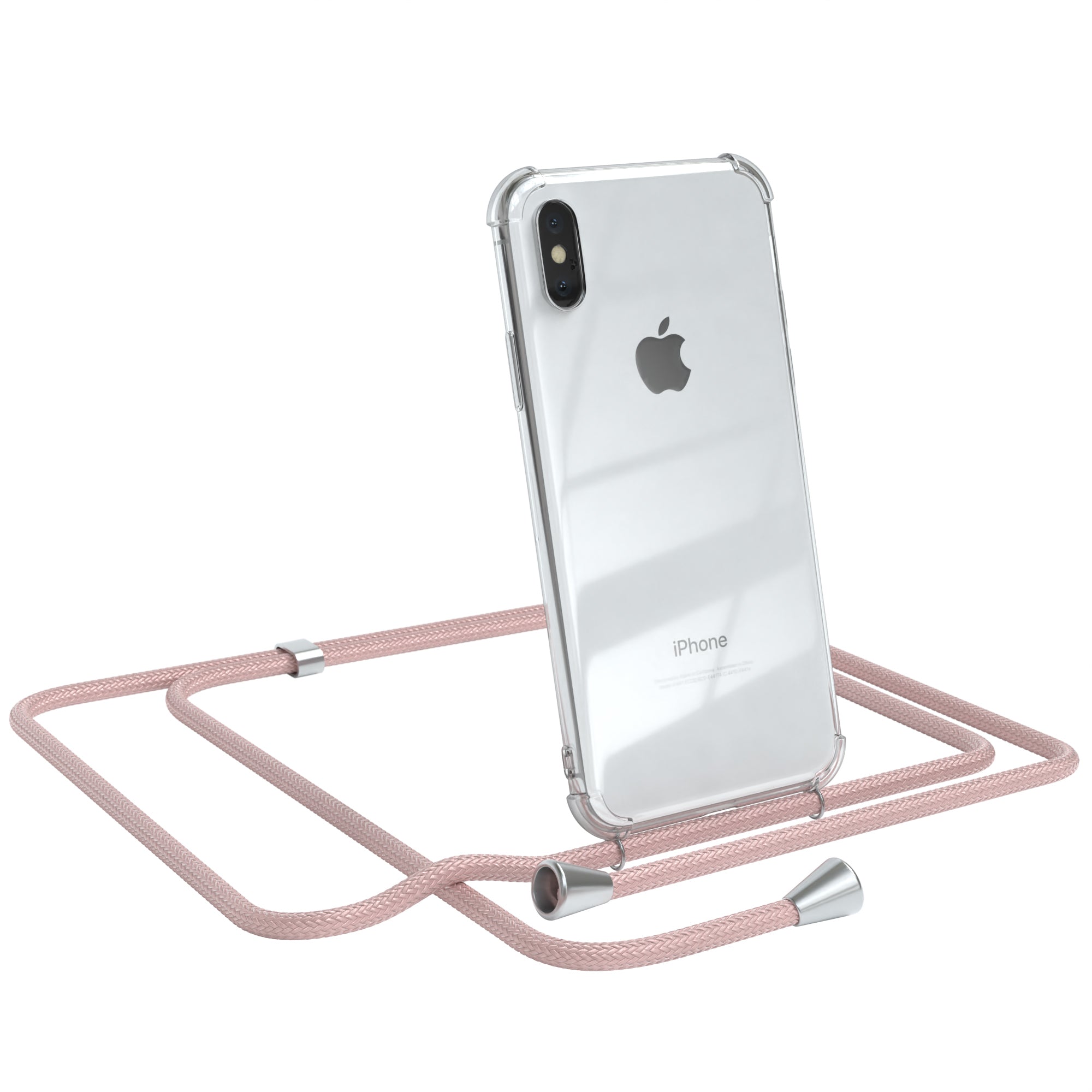 iPhone X / XS transparente Hülle + Kordel