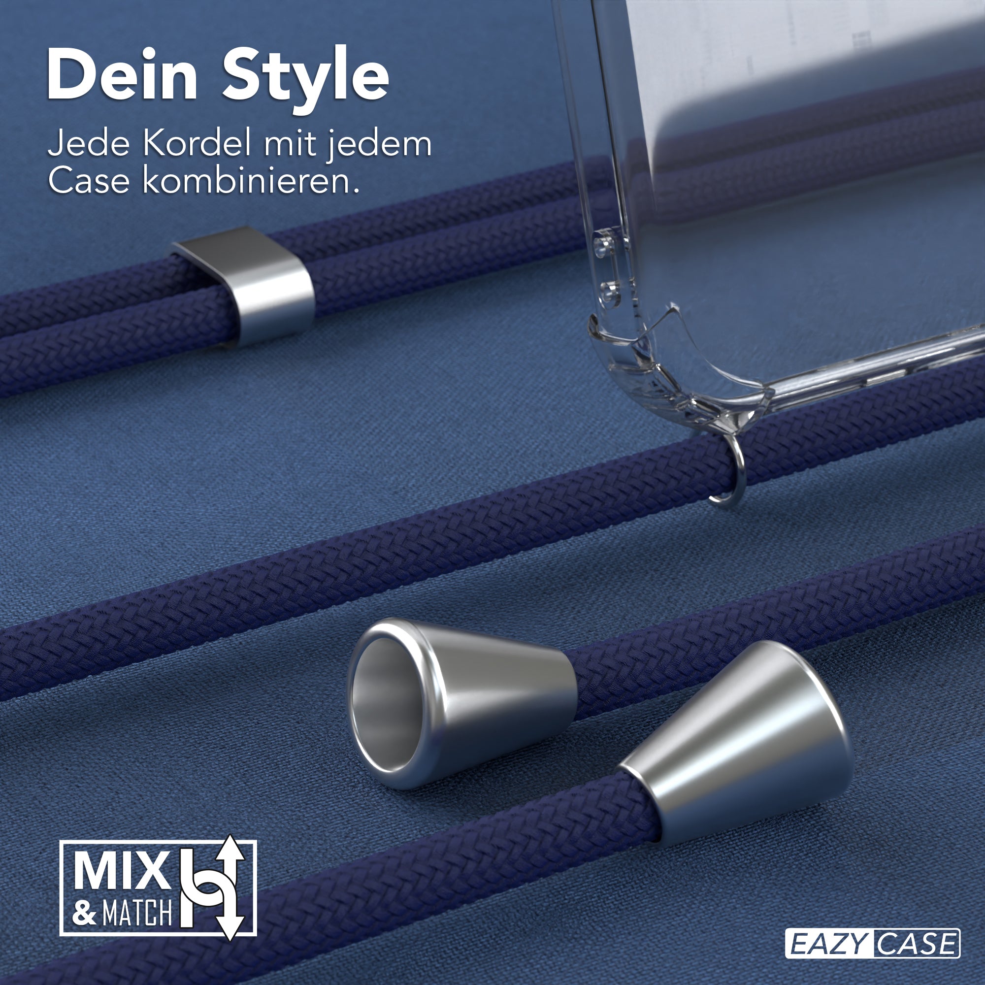 Galaxy A73 5G transparente Hülle + Kordel