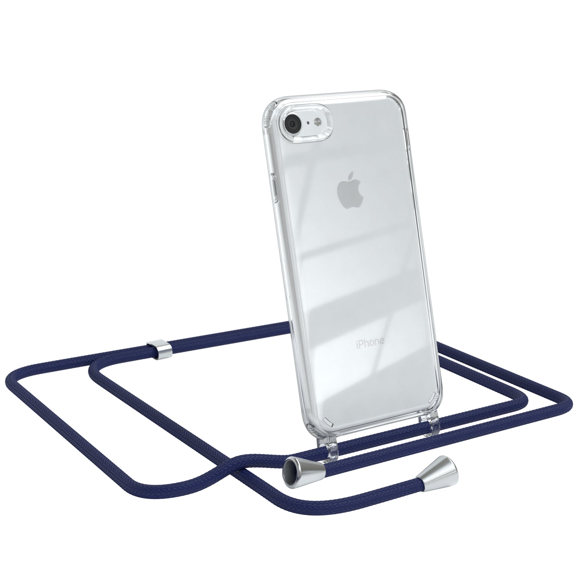 iPhone SE 2022 / 2020 / 8 / 7 transparente Hülle + Kordel