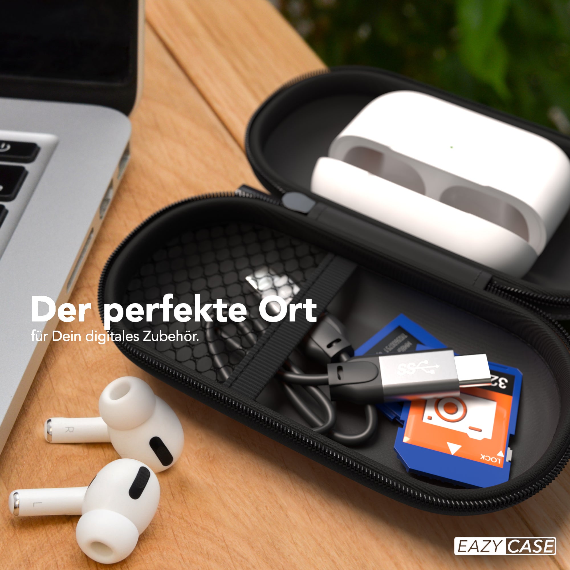 Universal Tasche für In-Ear Kopfhörer mit Netzfach