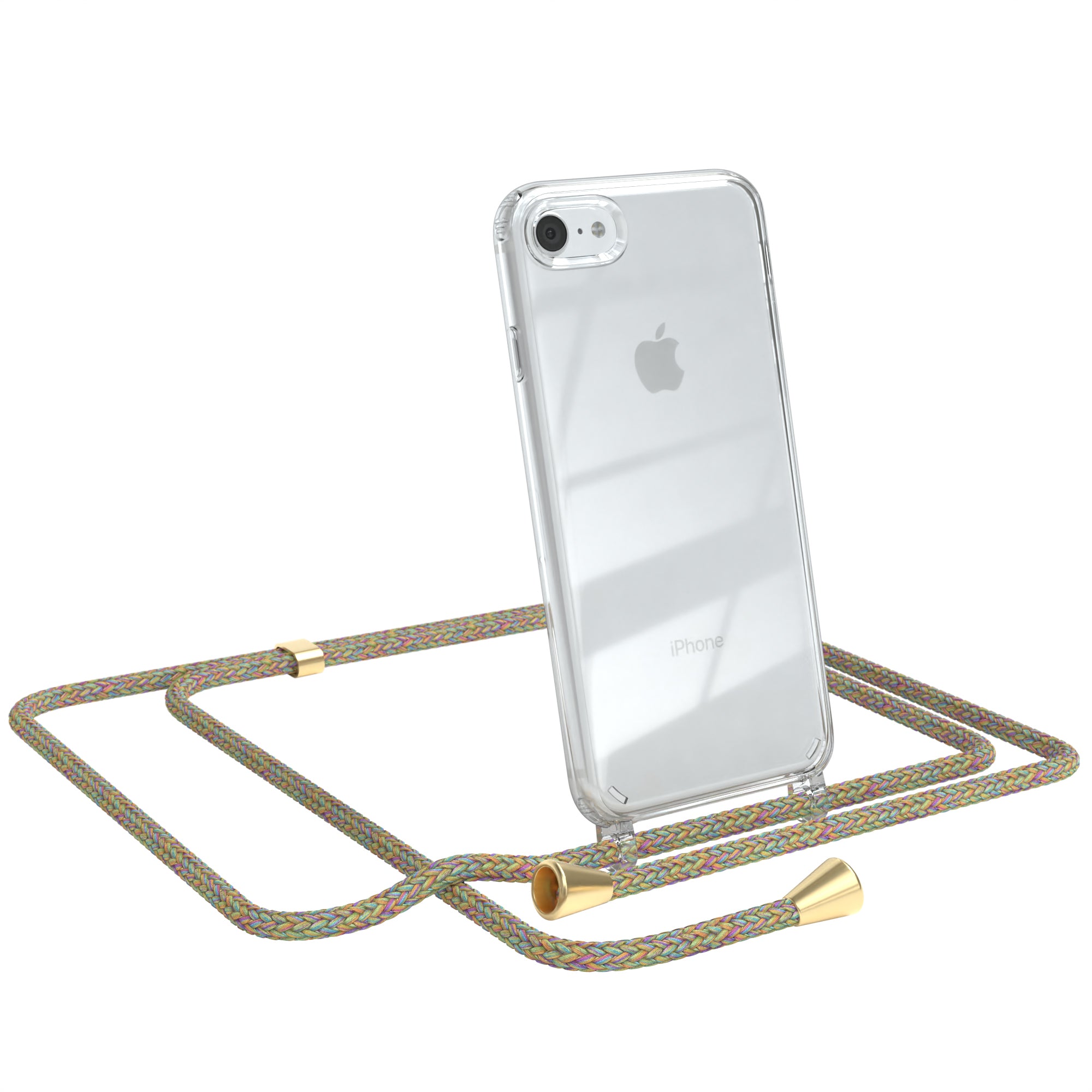 iPhone SE 2022 / 2020 / 8 / 7 transparente Hülle + Kordel
