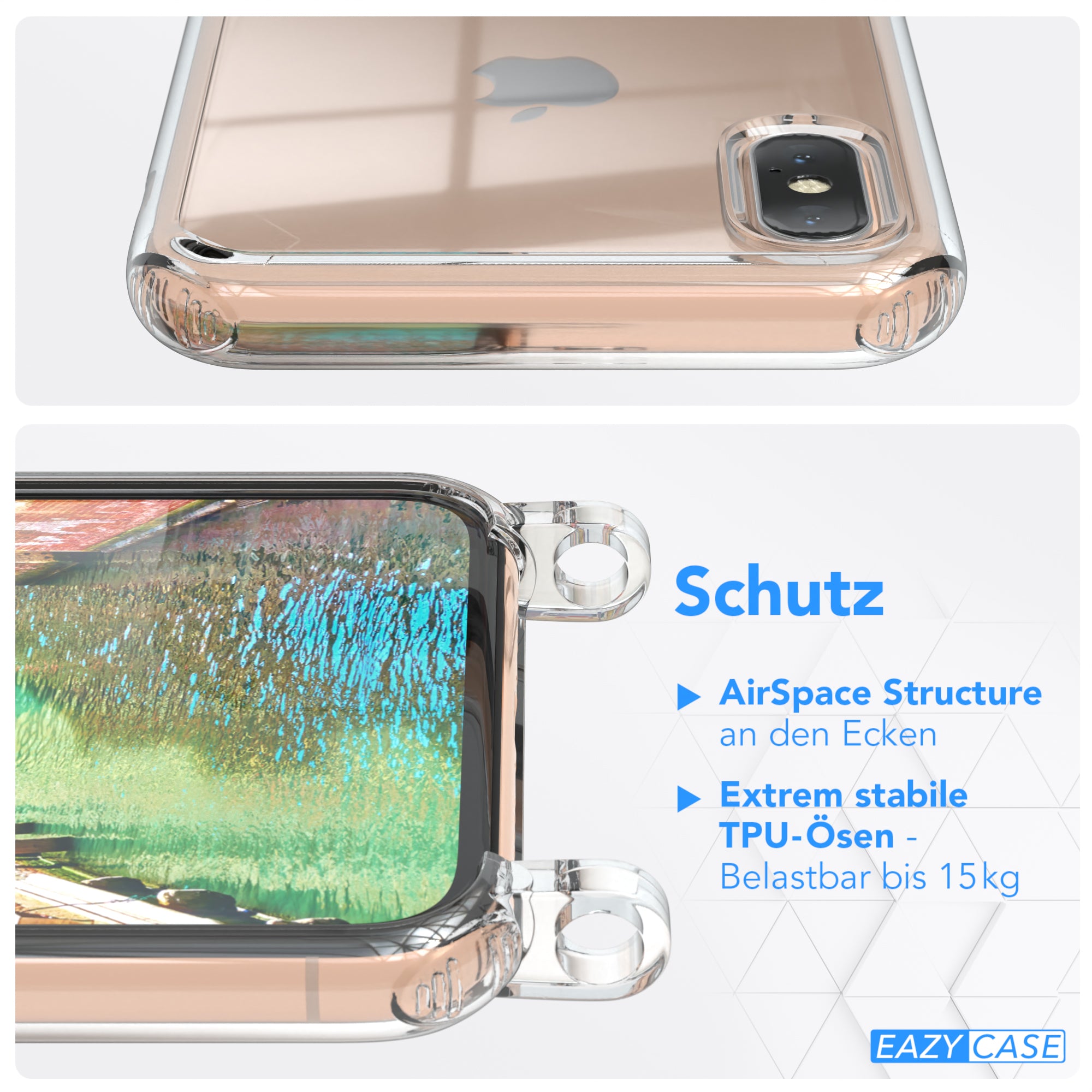 iPhone XS Max transparente Hülle + Kordel