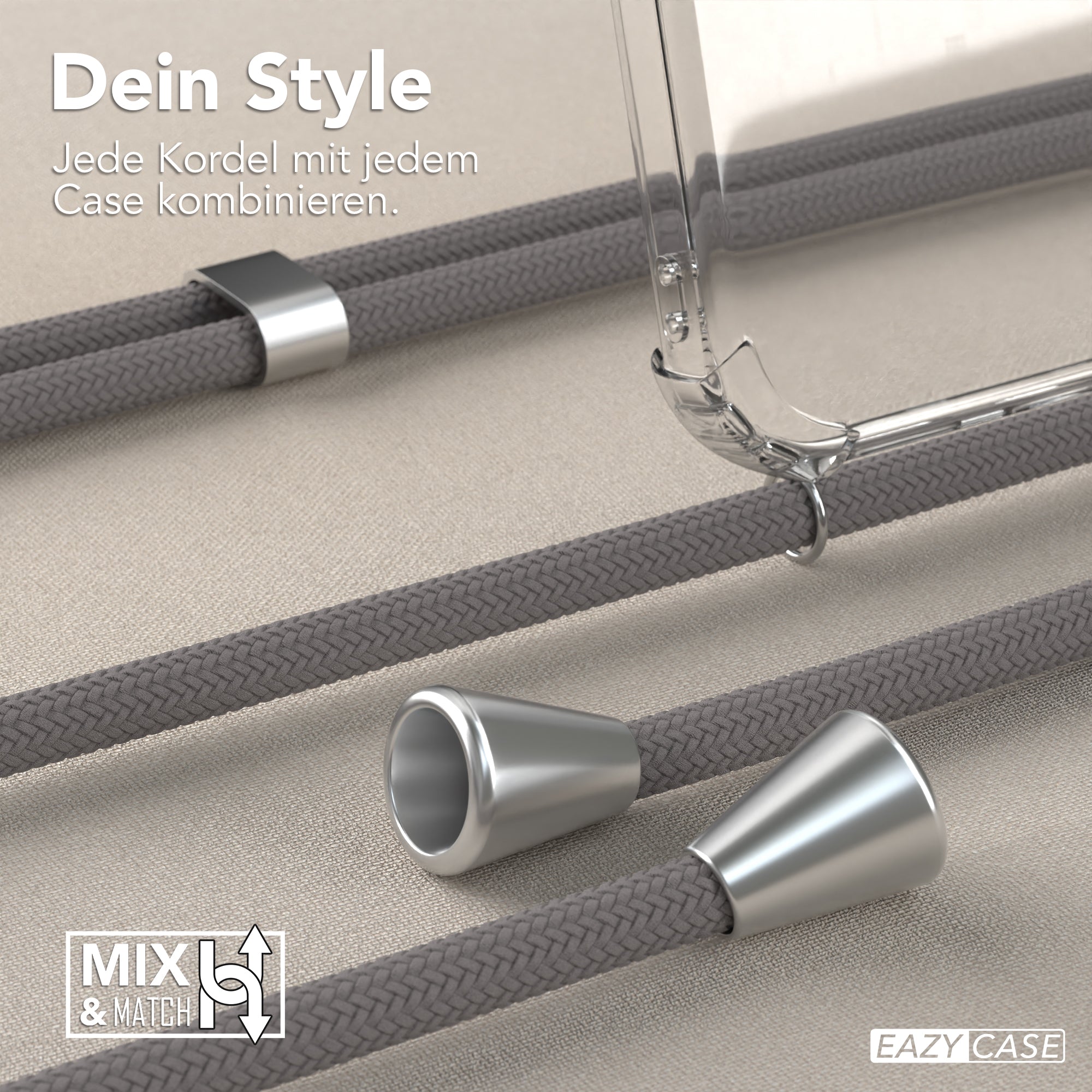 Galaxy A73 5G transparente Hülle + Kordel