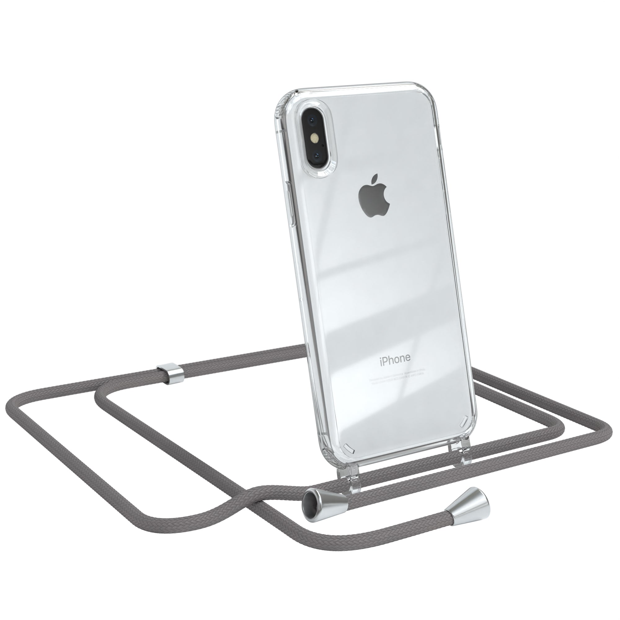 iPhone X / XS transparente Hülle + Kordel
