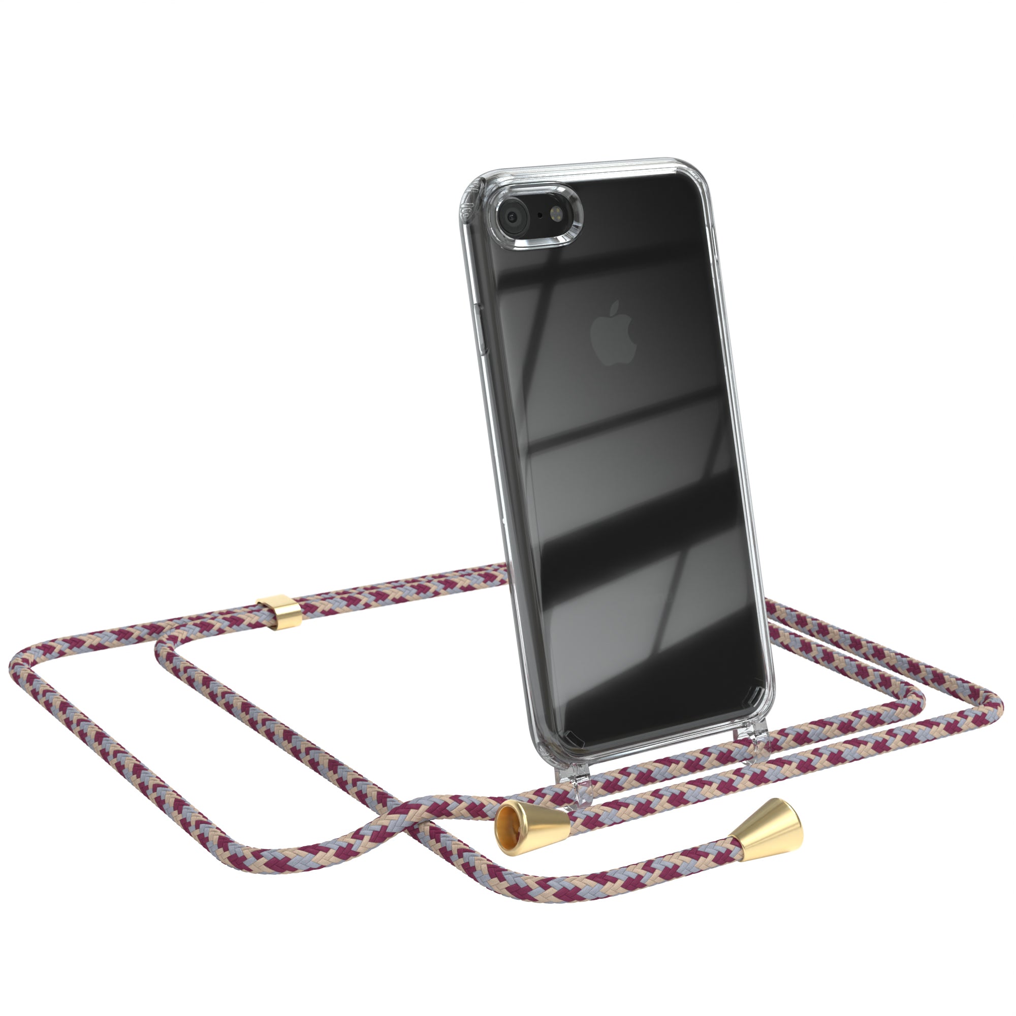 iPhone SE 2022 / 2020 / 8 / 7 transparente Hülle + Kordel