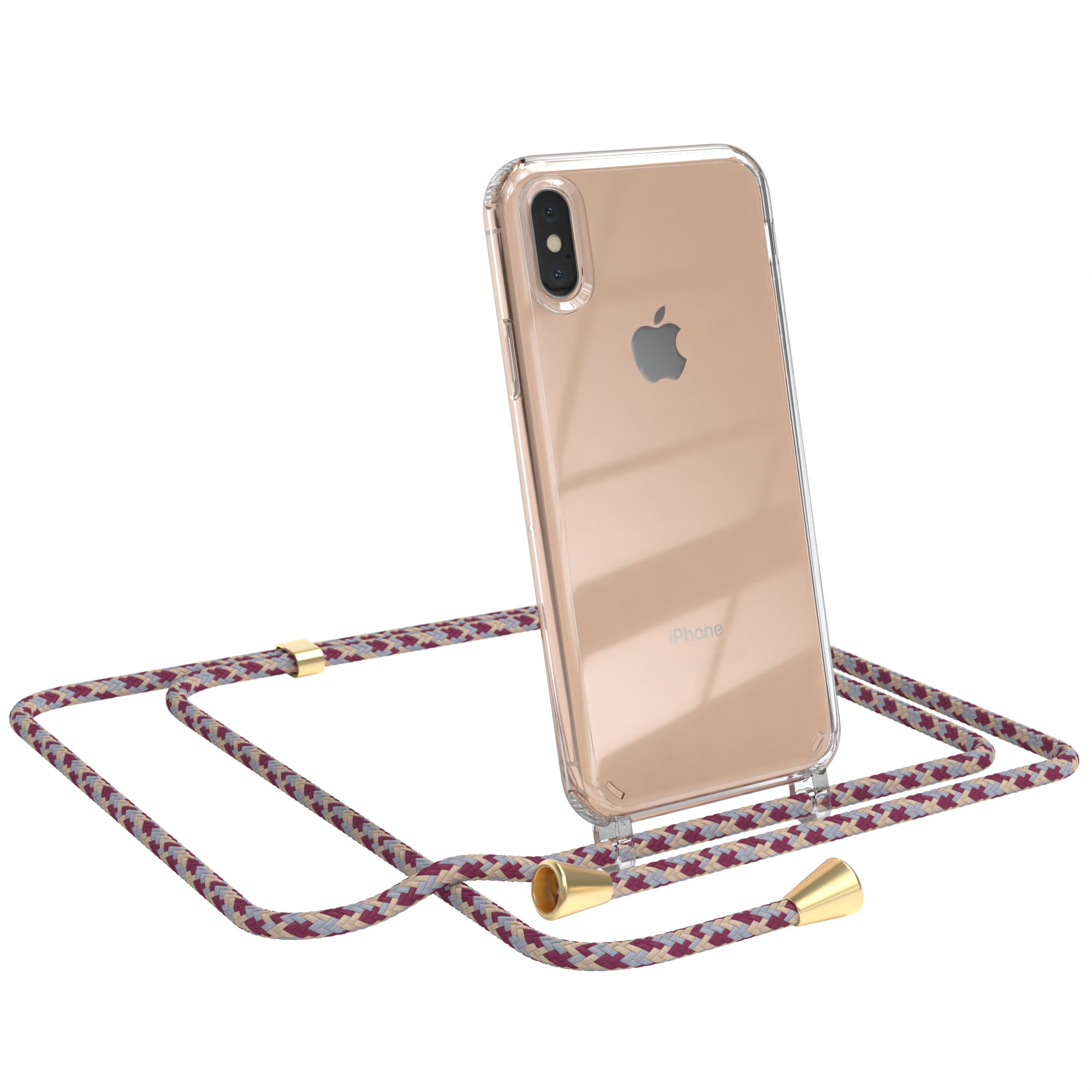 iPhone X / XS transparente Hülle + Kordel