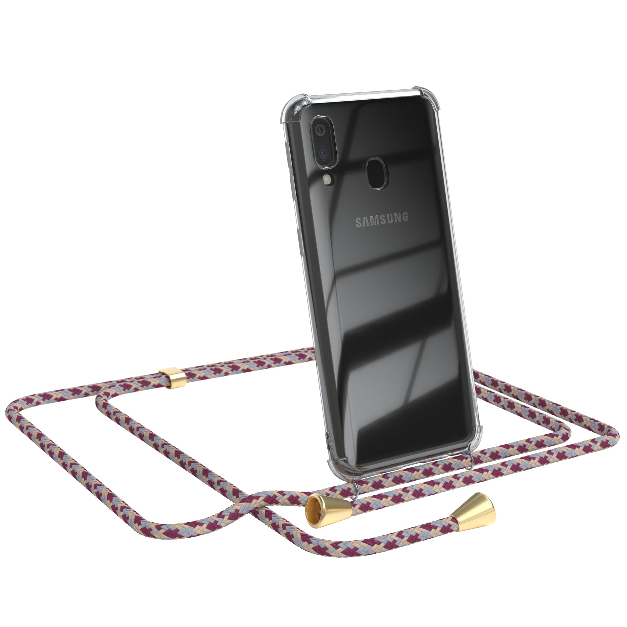 Galaxy A40 transparente Hülle + Kordel