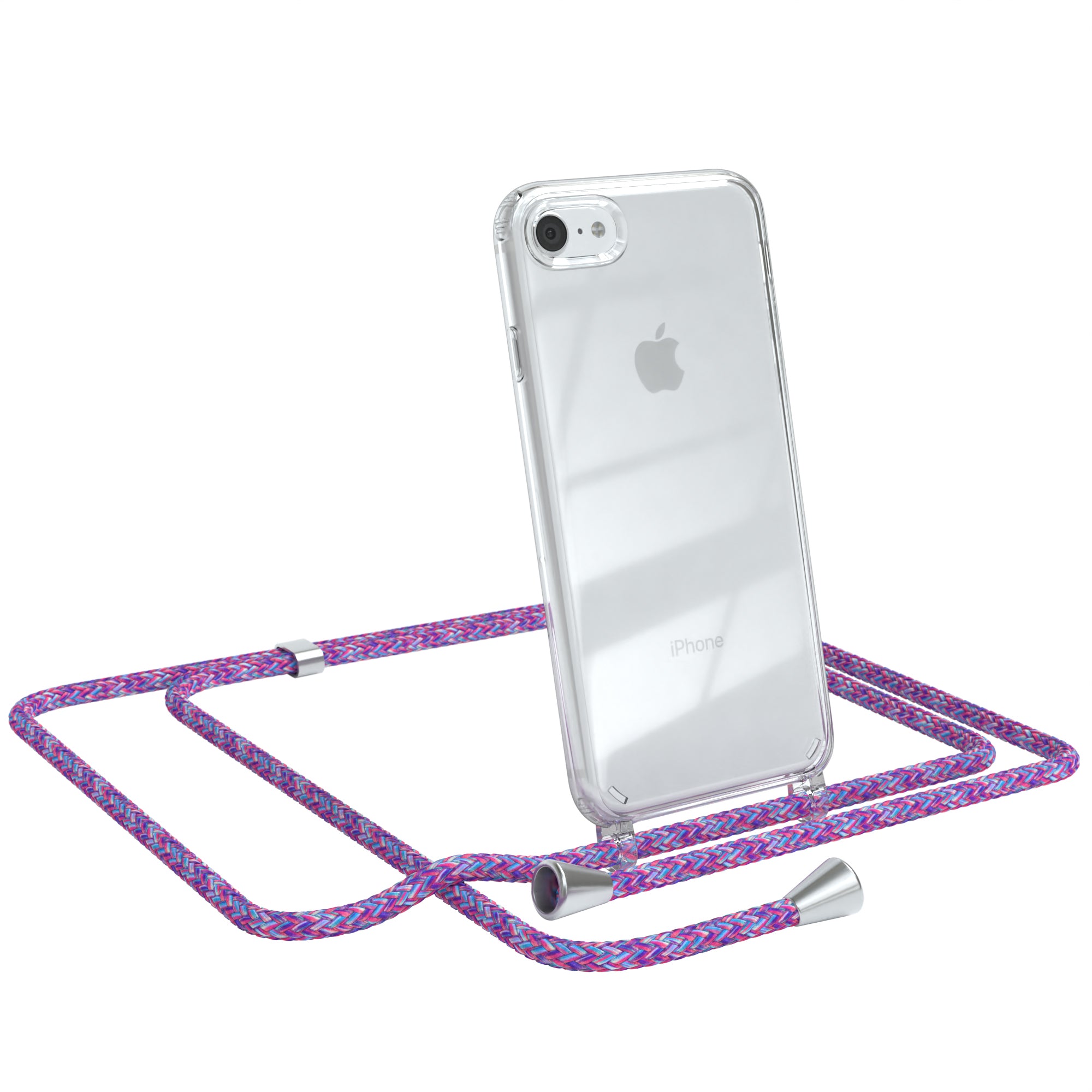 iPhone SE 2022 / 2020 / 8 / 7 transparente Hülle + Kordel
